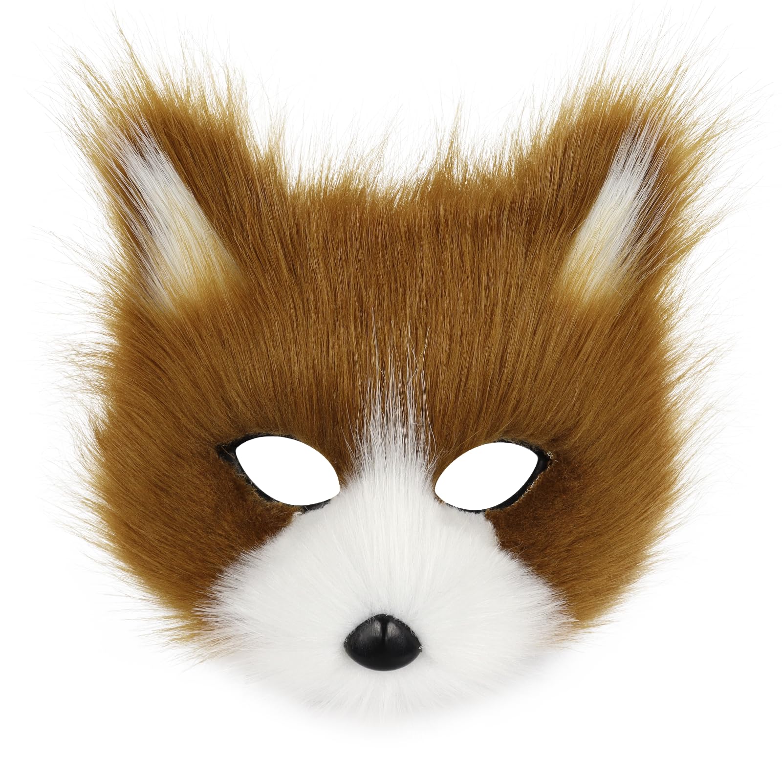 Animal Fox Wolf Mask Halloween Party Cosplay Costumes Props Plush Cat Half Face Masks Carnival Christmas Masquerade