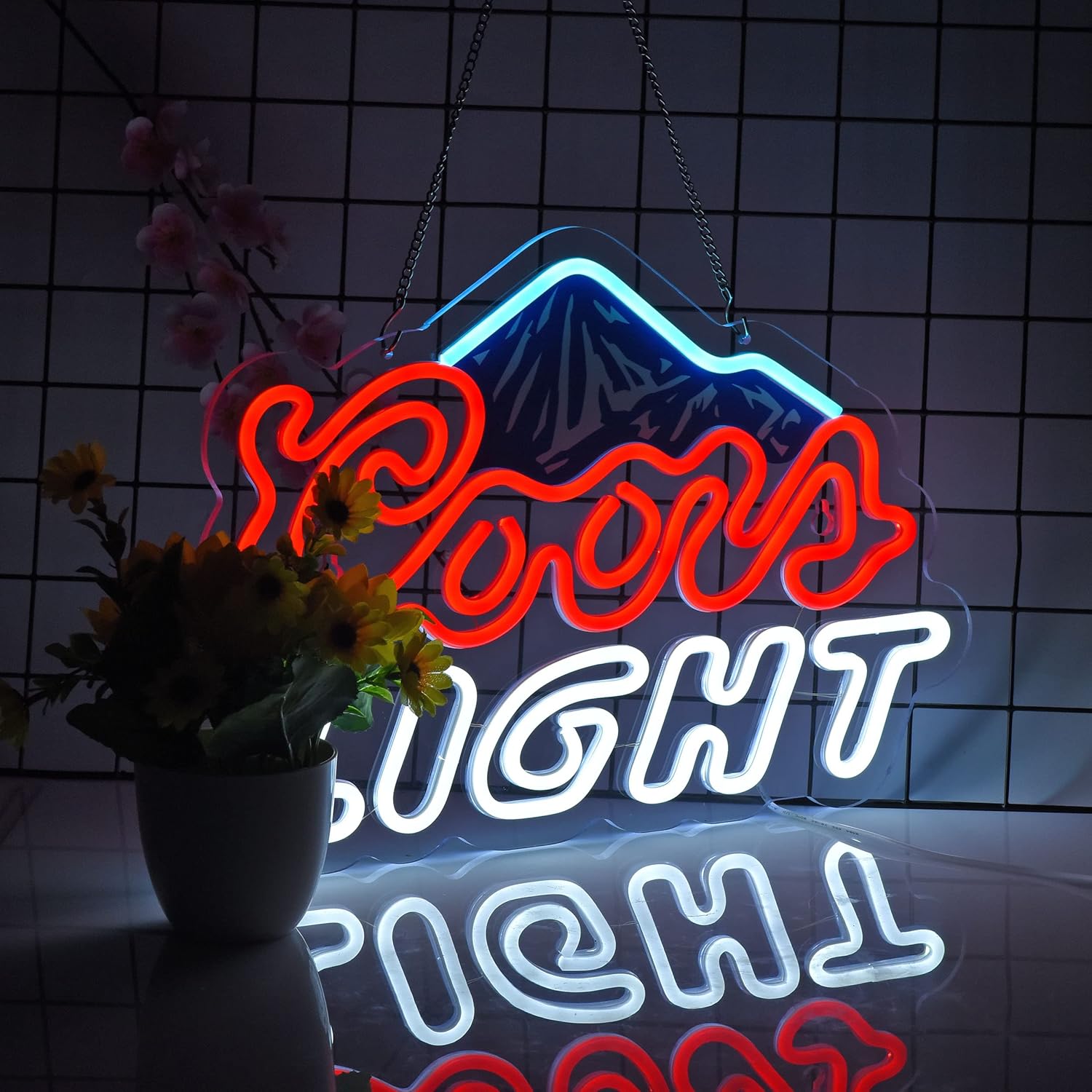 Neon Sign for Wall Décor Crs Light Neon Signs Beer Bar Home Bedroom Man Cave Office Hotel Pub Cafe Neon Light with Dimmable Switch LED for Wall Decor