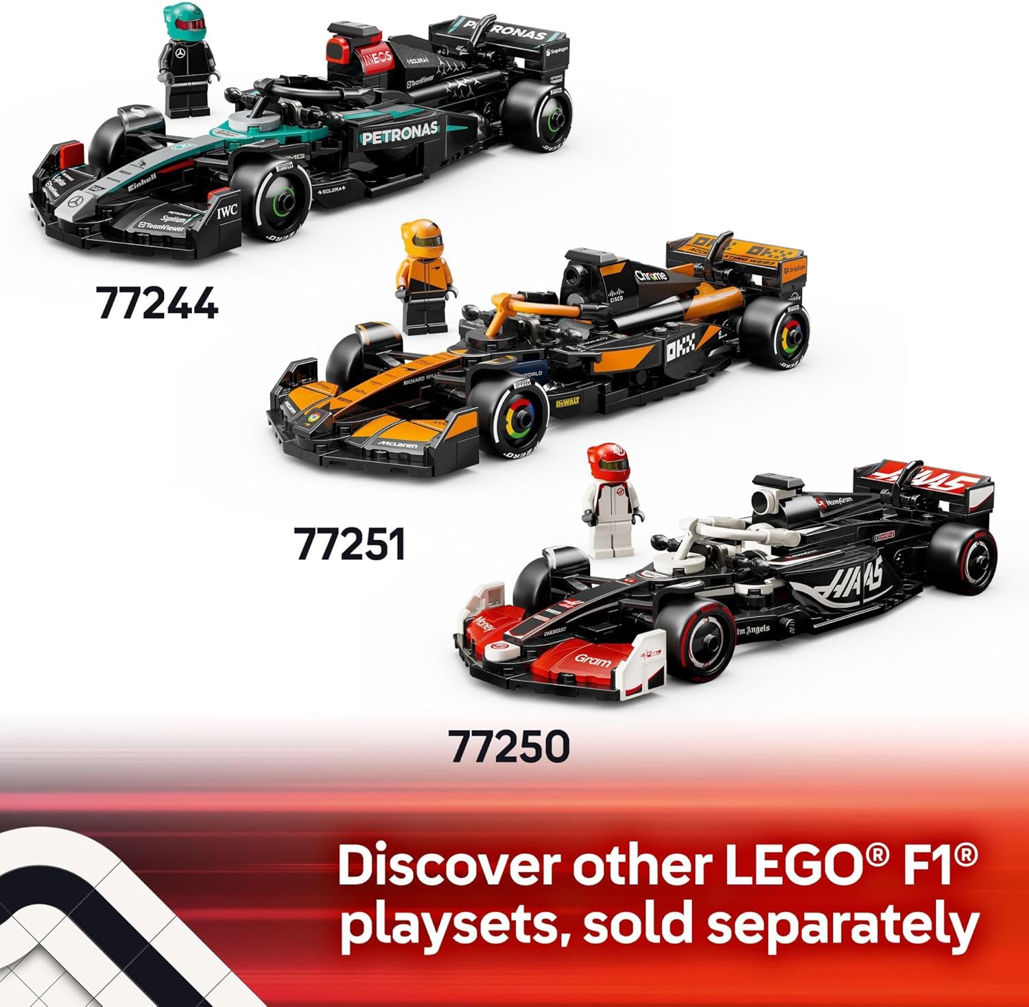 LEGO Speed Champions BWT Alpine F1 Team A524 Race Car Toy - Building Set for Kids, Boys & Girls, Ages 10+ - Toy Car for F1 Fans - Gift Idea for Birthday - 77248