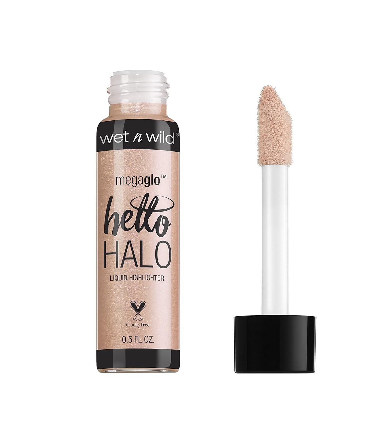wet n wild MegaGlo Hello Halo Liquid Highlighter Makeup, Shimmer, Rose Gold Halo, Goodbye