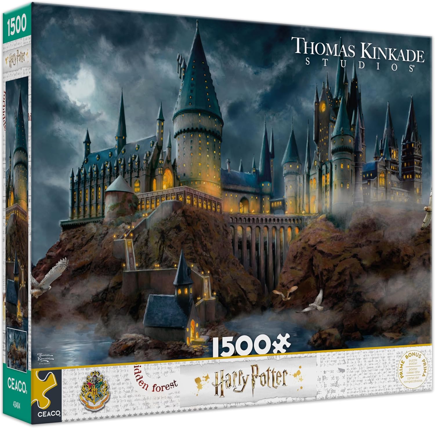 Ceaco - Thomas Kinkade - Harry Potter - Hogwart's Castle - 1500 Piece Jigsaw Puzzle