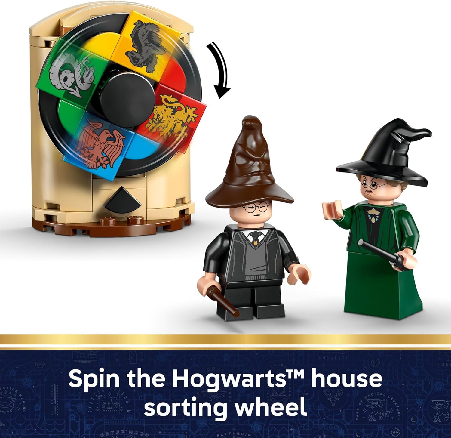 LEGO Harry Potter Hogwarts Castle: Sorting Hat Ceremony Building Toy for Boys, Girls - Pretend Play Set for Kids, Ages 7+ - W/4 Minifigures & Cat Patronus Toy Figure - Gift Idea for Birthdays - 76460