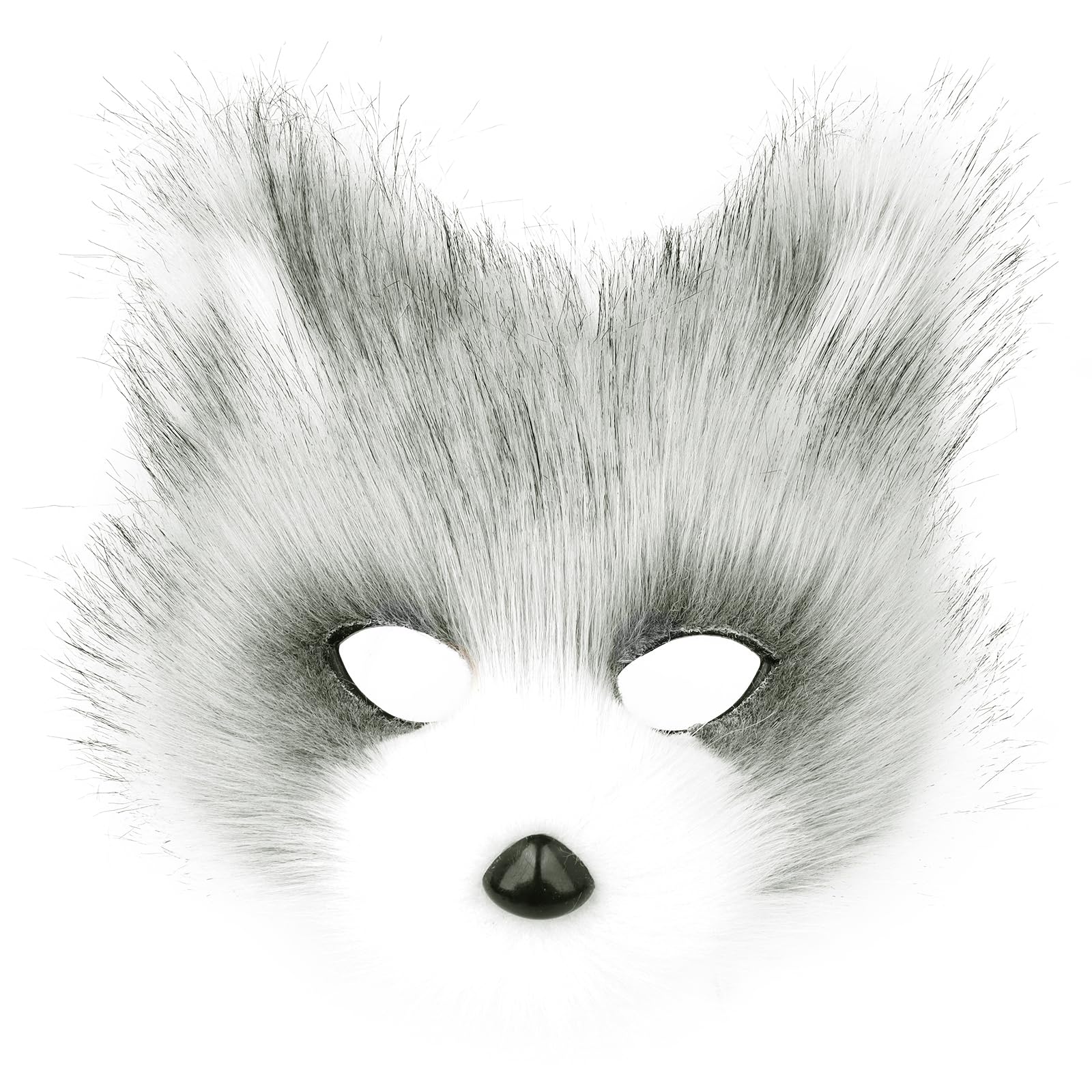 Animal Fox Wolf Mask Halloween Party Cosplay Costumes Props Plush Cat Half Face Masks Carnival Christmas Masquerade