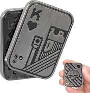 Fidget Toys Adults, Poker Card Fidget Toy, Metal Fidget Slider to Relieve Anxiety and Stress, Cool Desk Toys for Office, Magnet Fidget Toy for Men Adults ADHD