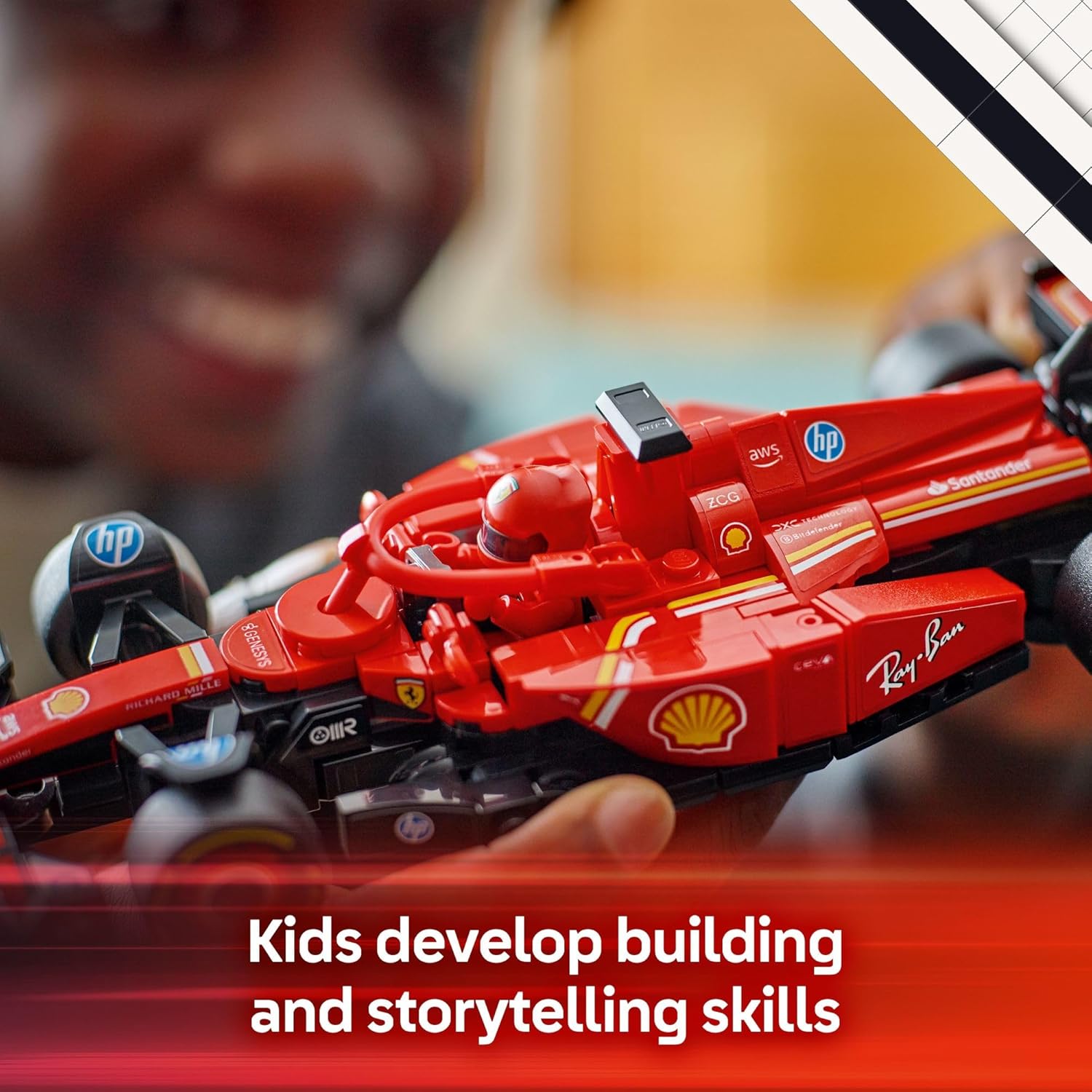 LEGO Speed Champions Ferrari SF-24 F1 Race Car Toys - Building Sets for Kids, Boys & Girls, Ages 10+ - Ferrari F1 Model Car Kits for Display or Play - Gift Ideas for Birthdays and Fans - 77242