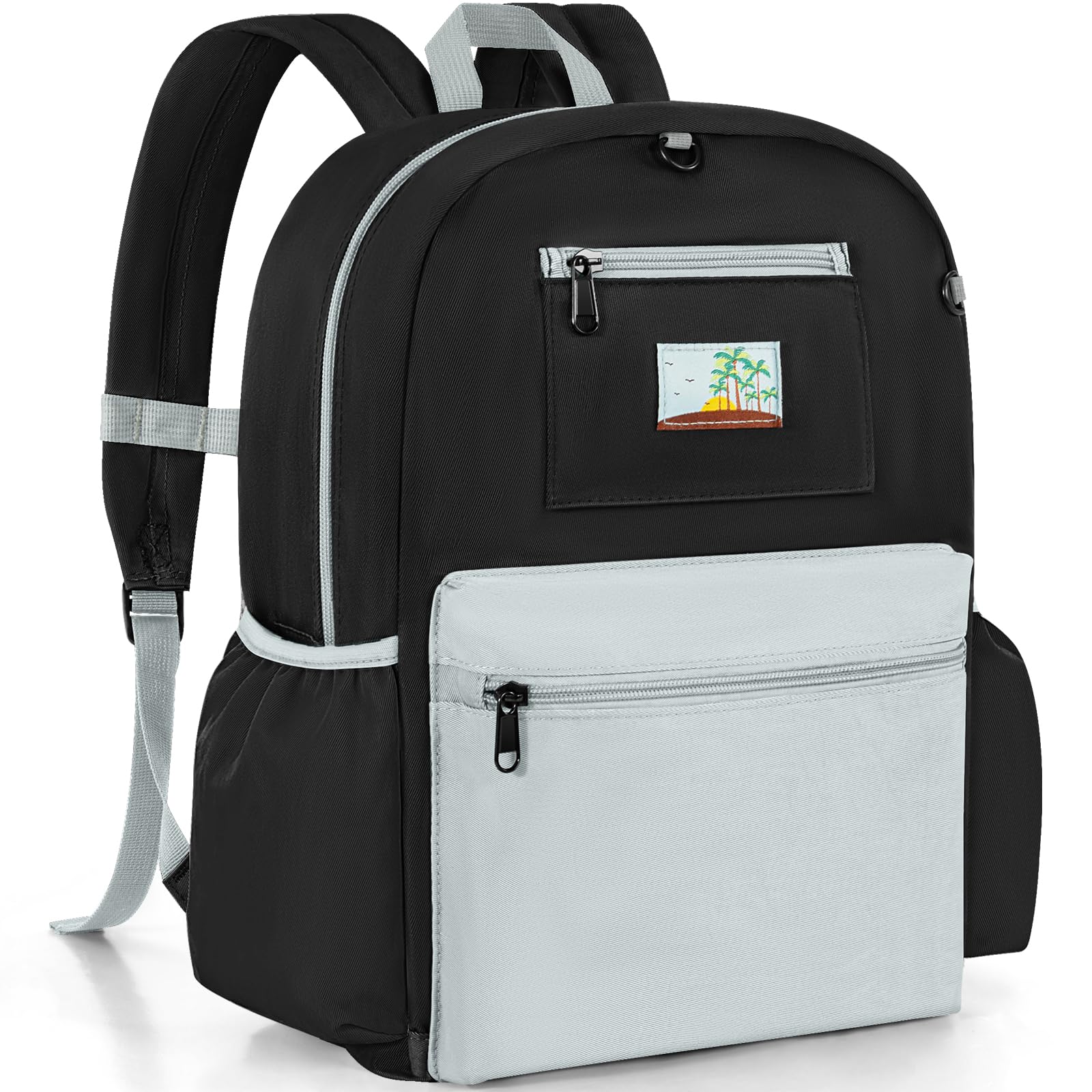 Toddler Backpack for Boys & Girls 1-3 Years, 10.5 Inch Lightweight Kids Bookbag, Waterproof Preschool Backpack for Kindergarten, Daycare, Travel, Durable Small Child School Bag, Green Grey