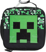 Bioworld Minecraft Square Insulated Lunchbox with Mesh Side Pocket