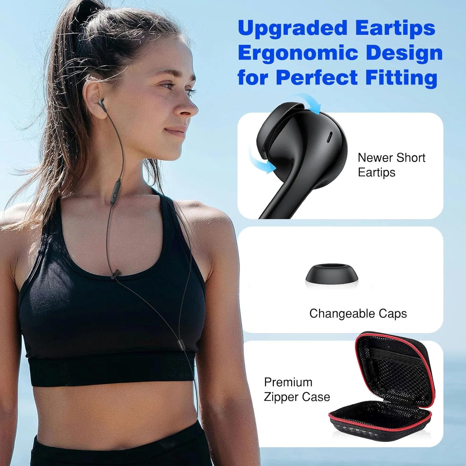 TOPAUX 3.5mm Wired Earbud in-Ear Headphone with Mic School Chromebook Computer PC Noise Canceling Jack Earphone Right Angle Gaming Headset for Moto G 5G Stylus Play Power Edge Galaxy A15 A14 Airplane