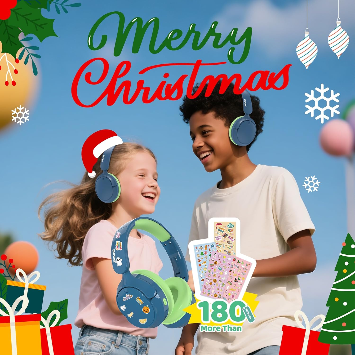 MIDOLA Active Noise Cancelling Kids Headphones Bluetooth 5.4 Wireless Volume Limited 85/94dB,Type C Fast Charging,Over Ear Foldable with Mic Aux Cord for Toddler Child Pad Tablet Blue