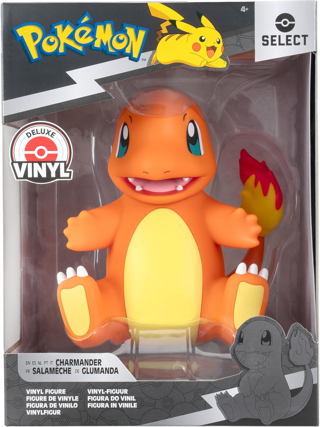 Pokemon Charmander Deluxe Select Vinyl Figure - 8-Inch Figure Made from Vinyl