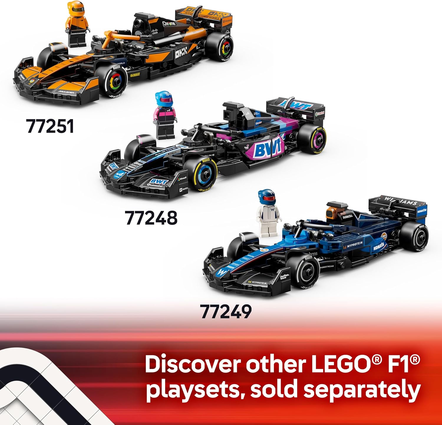 LEGO Speed Champions MoneyGram Haas F1 Team VF-24 Race Car Toy - Building Set for Kids, Boys & Girls, Ages 10+ - Toy Car for F1 Fans - Gift Idea for Birthday - 77250