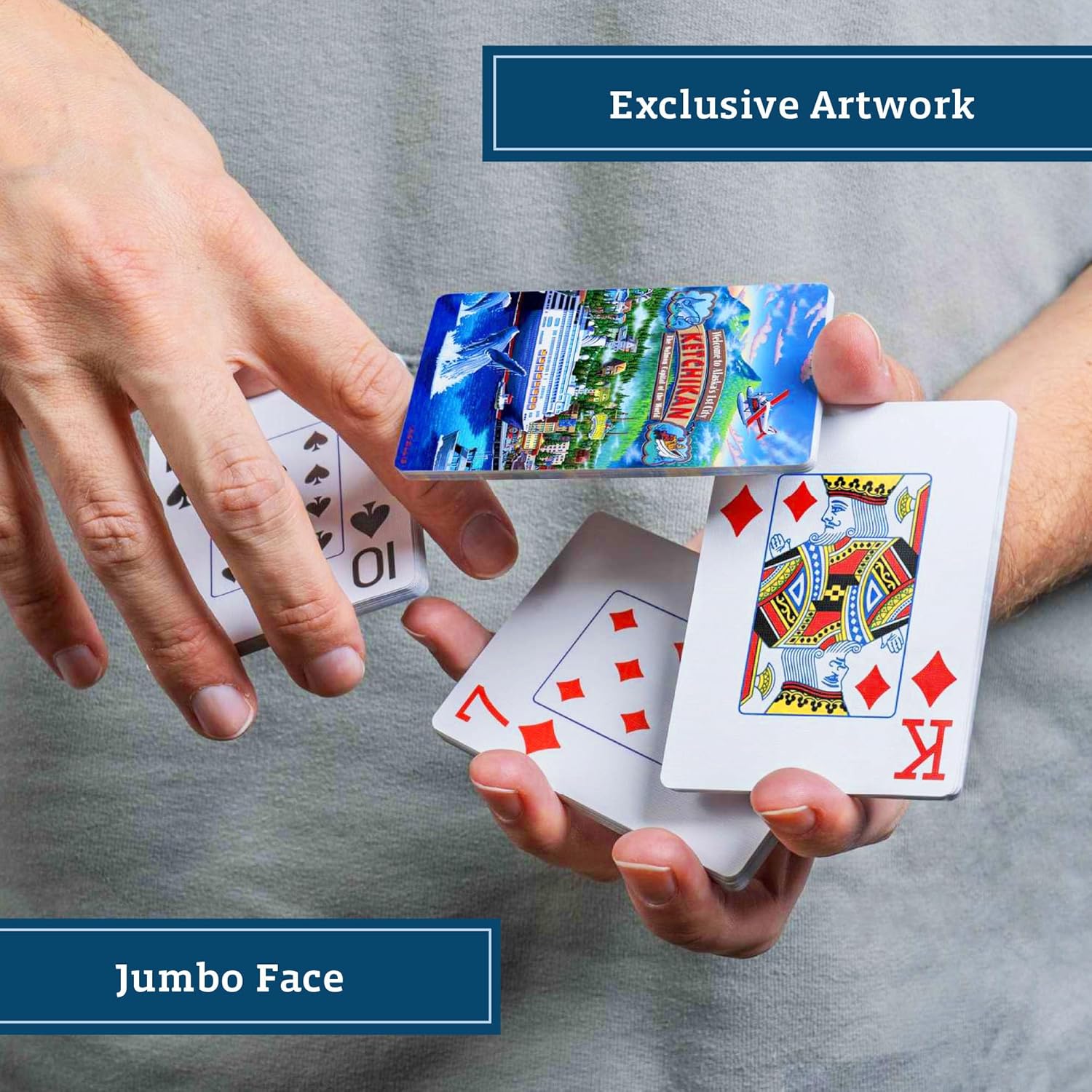 Boardwalk Puzzles Premium Featherlight Unique Playing Cards, Fun Themed Deck for Home and Travel | Ketchikan