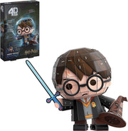 4D Build, Harry Potter Chibi with Sword 3D Model Kit, Harry Potter Collectibles & Desk Décor, Adult Puzzles, Building Toys, 3D Puzzles for Adults & Teens, 109 Pieces, for Ages 12 & Up