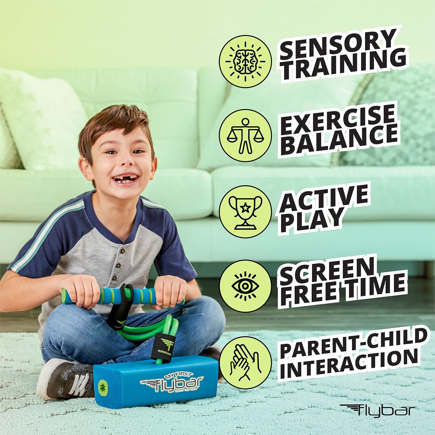 Flybar My First Foam Pogo Jumper for Kids Fun and Safe Pogo Stick for Toddlers, Durable Foam and Bungee Jumper for Ages 3 and up, Supports up to 250lbs