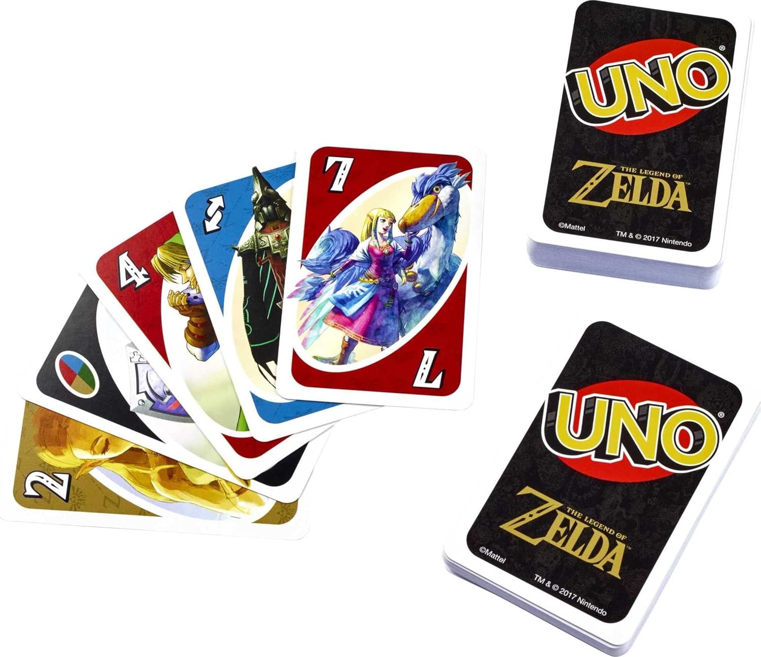 Mattel Games UNO The Legend of Zelda Card Game for Family Night with Themed Graphics & Special Rule