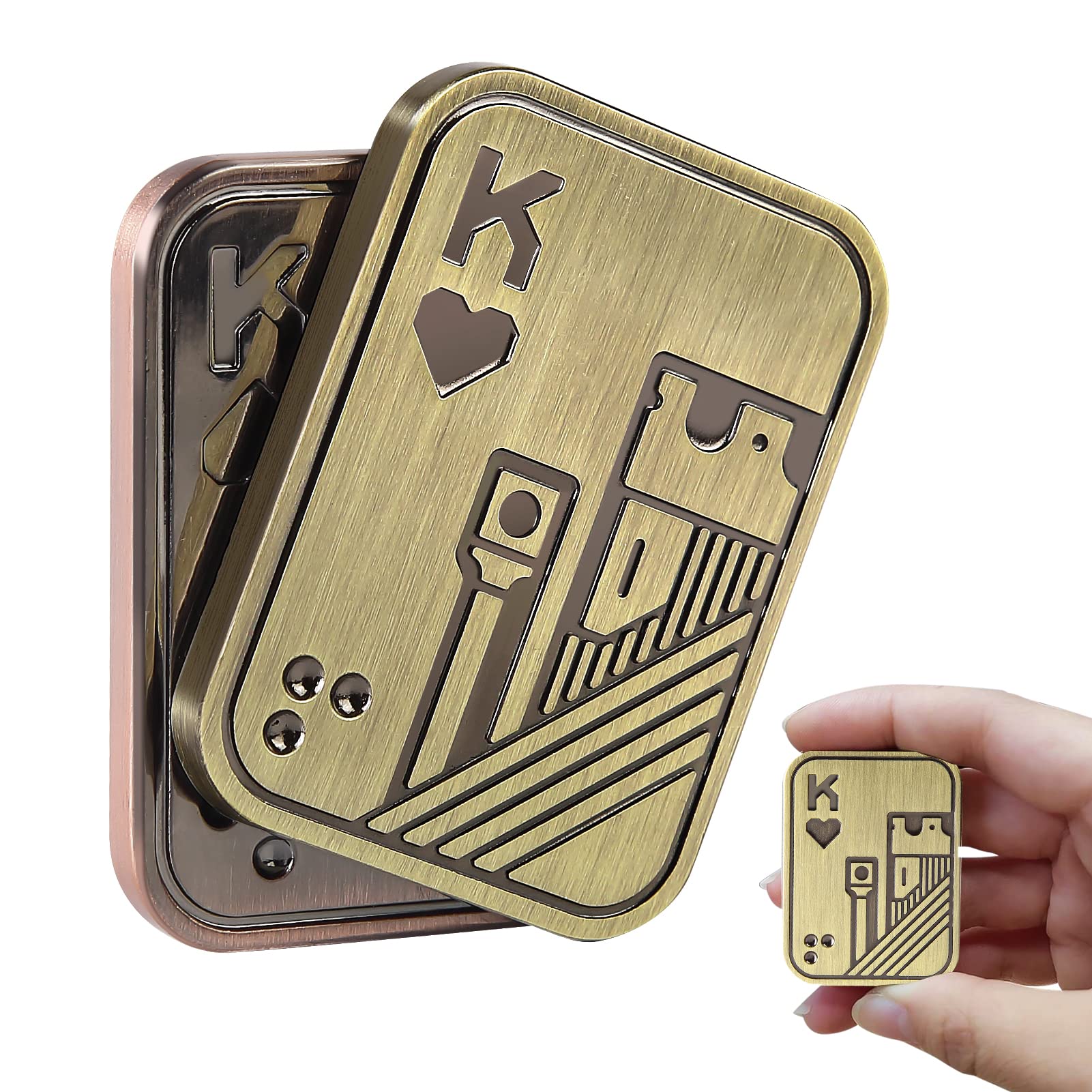 Fidget Toys Adults, Poker Card Fidget Toy, Metal Fidget Slider to Relieve Anxiety and Stress, Cool Desk Toys for Office, Magnet Fidget Toy for Men Adults ADHD