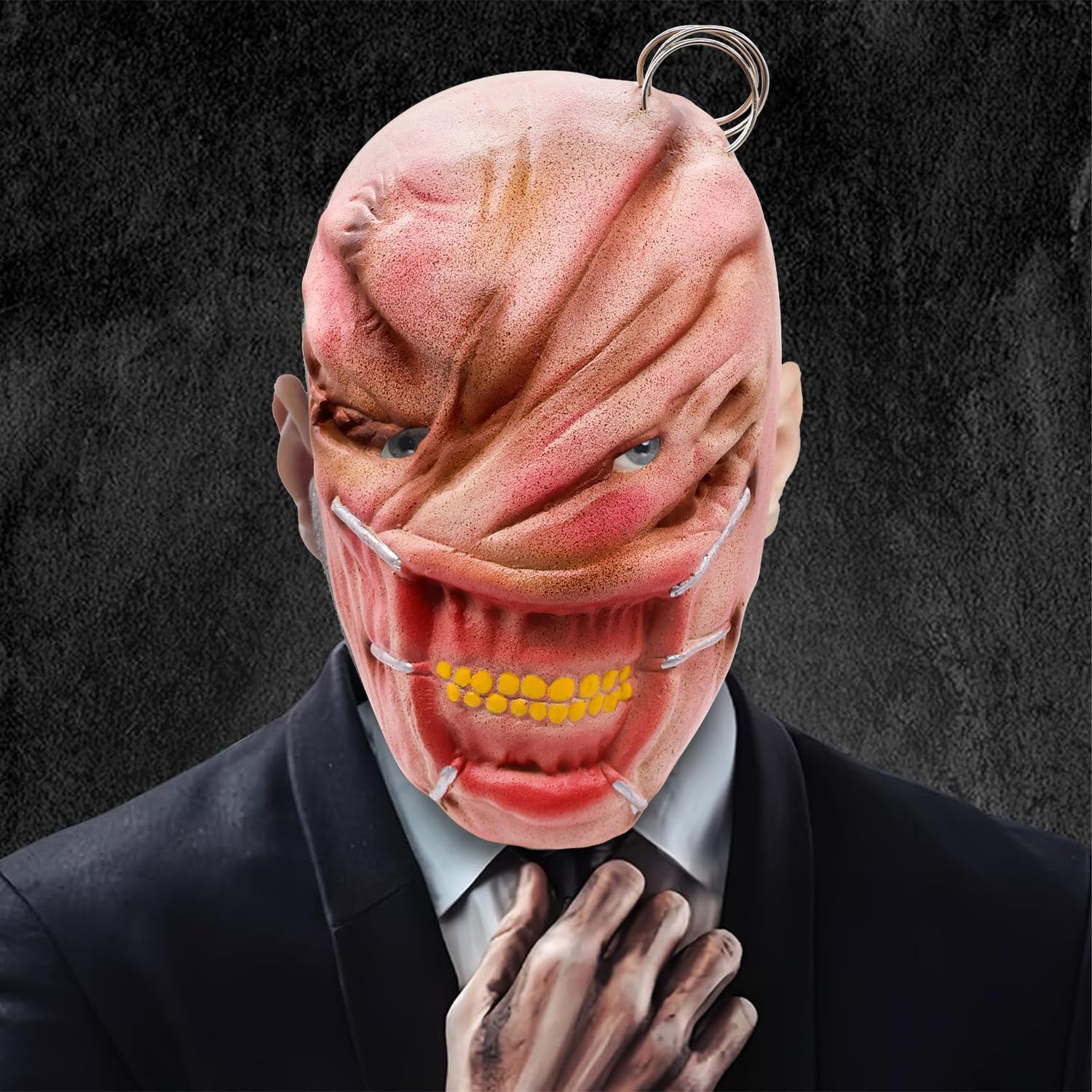 Halloween Scary Mask, Horror Face Creepy Latex Mask Halloween Masquerade Cosplay Costume