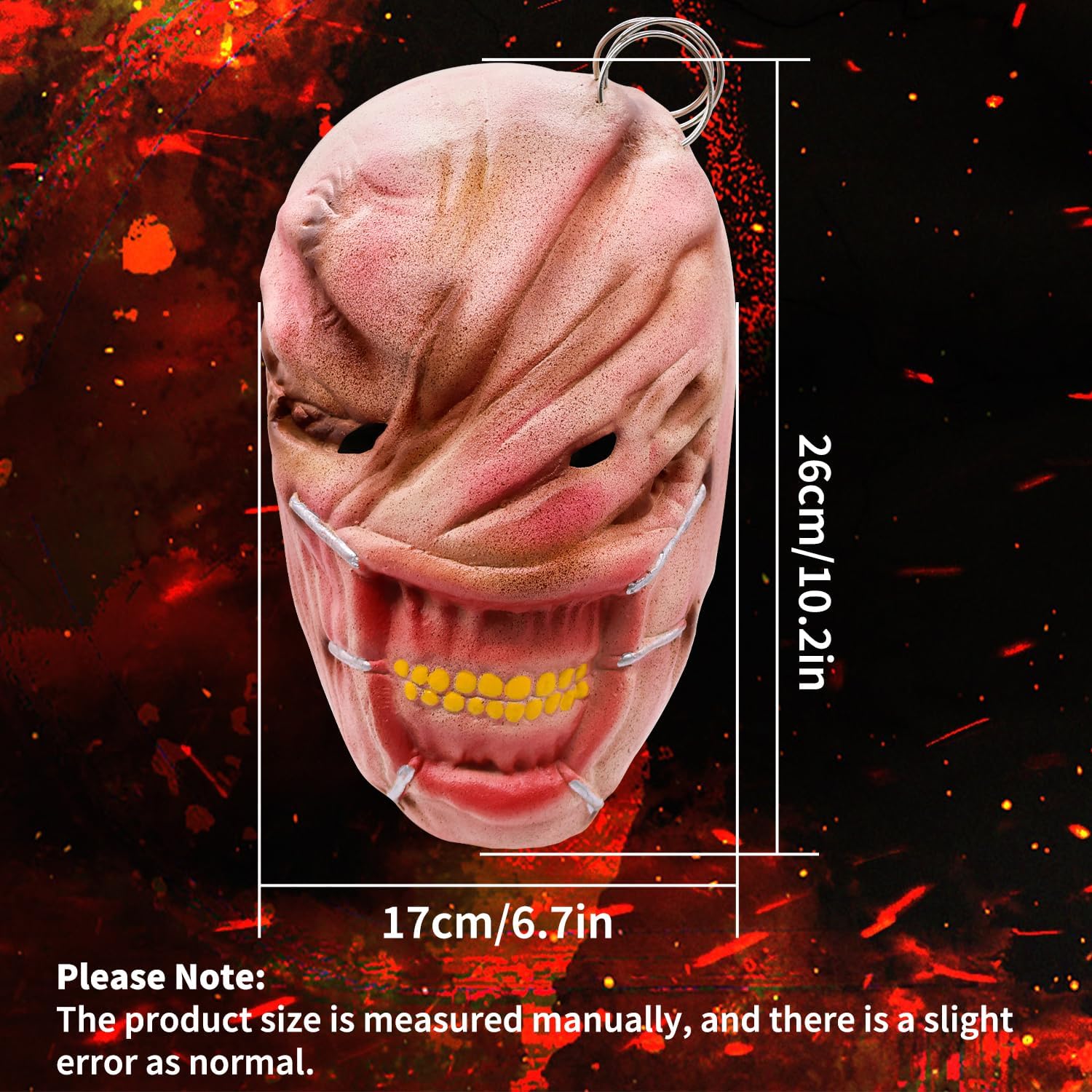 Halloween Scary Mask, Horror Face Creepy Latex Mask Halloween Masquerade Cosplay Costume