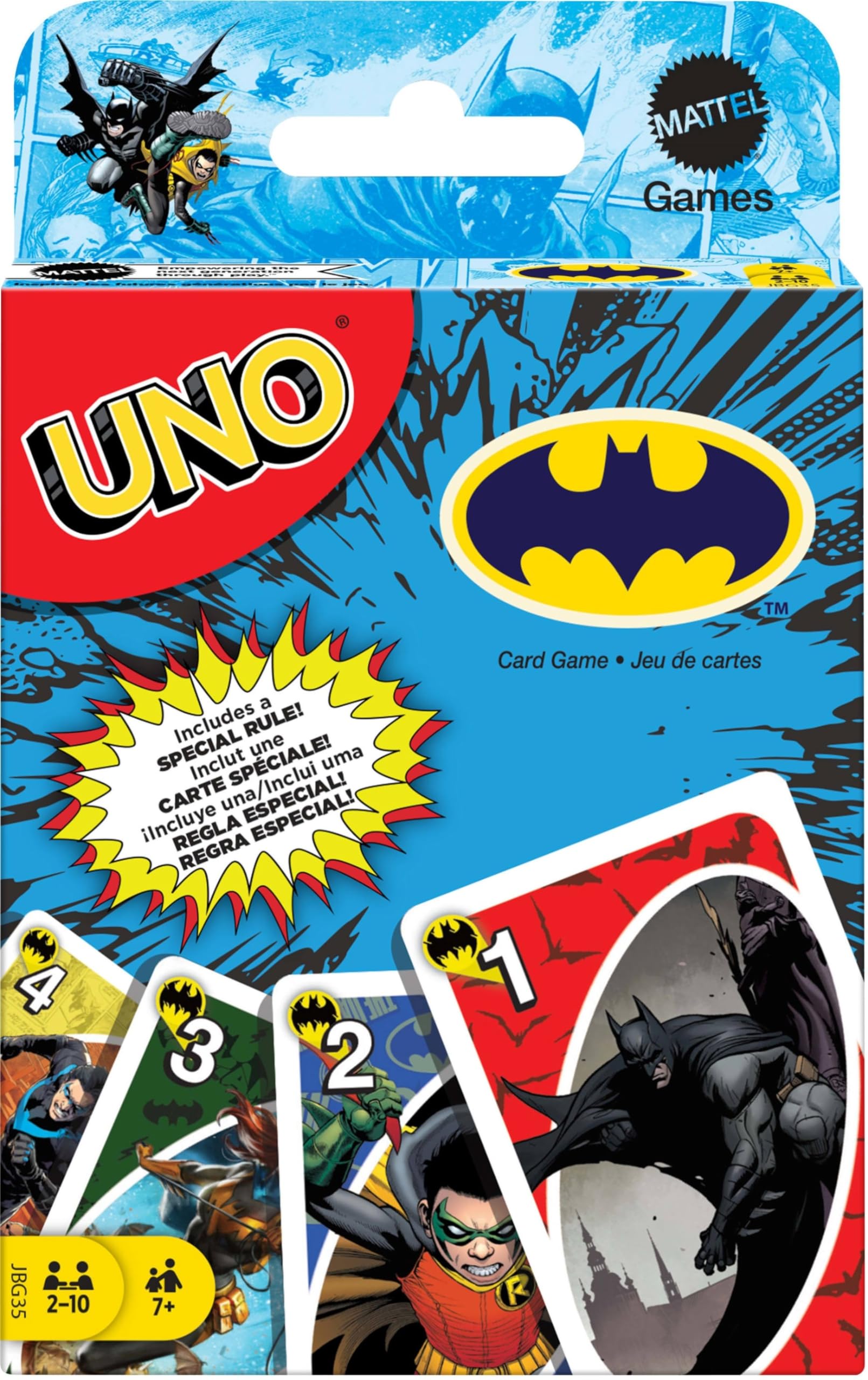 Mattel Games UNO Card Game, Gifts for Kids and Family Night, Themed to Minecraft Video Game, Travel Games, Storage Tin Box (Amazon Exclusive)