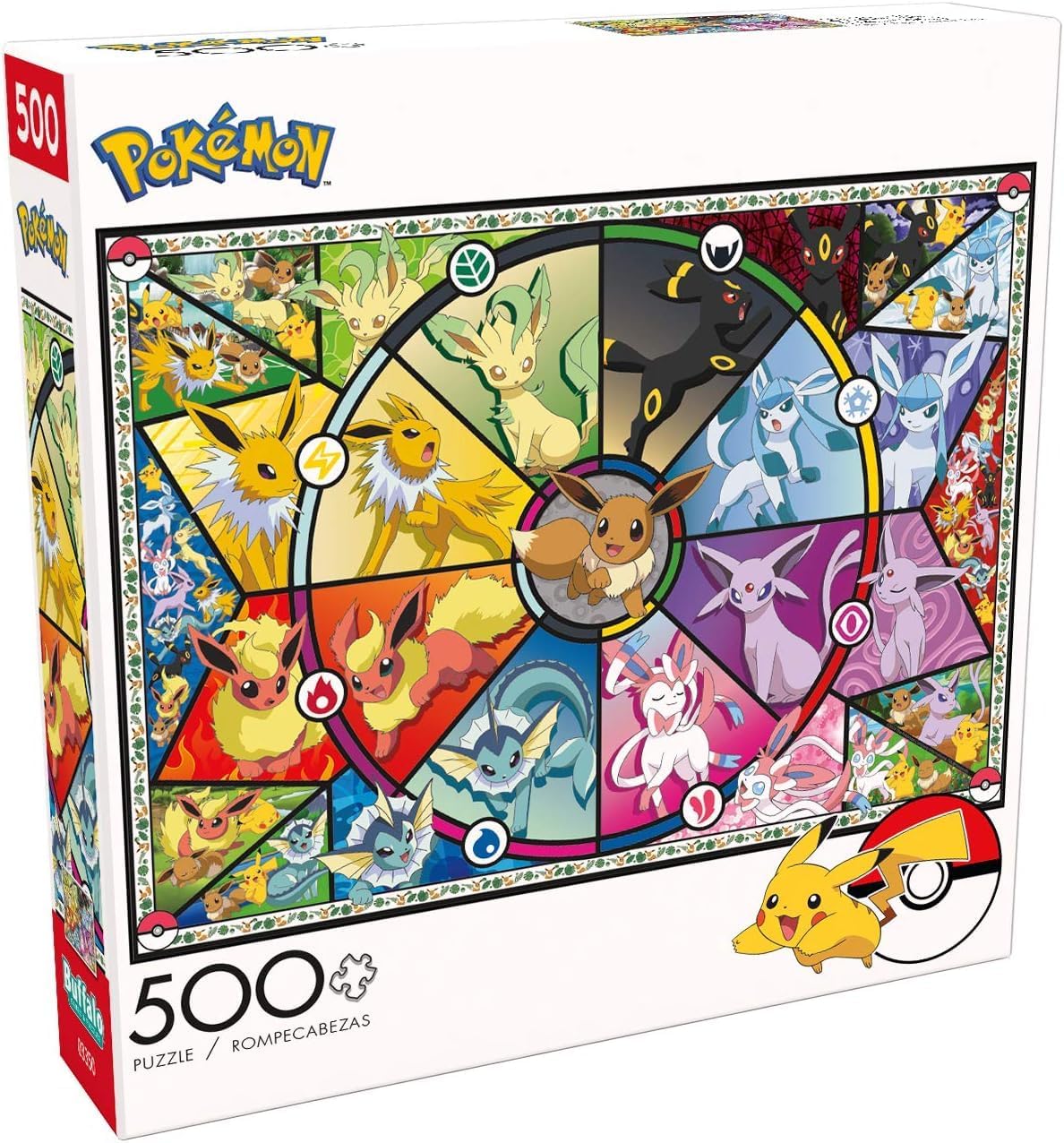 Buffalo Games - Pokémon - Eevee Evolutions Series 1 - 500 Piece Jigsaw Puzzle for Adults - Challenging Puzzle Perfect for Game Nights - Finished Size 21.25 x 15.00