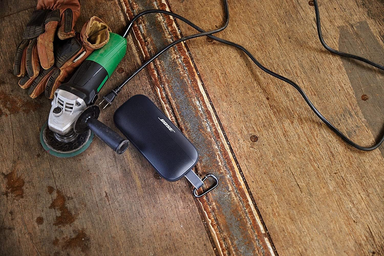 Bose SoundLink Flex Bluetooth Portable Speaker, Wireless Waterproof Speaker for Outdoor Travel - Black (Renewed)