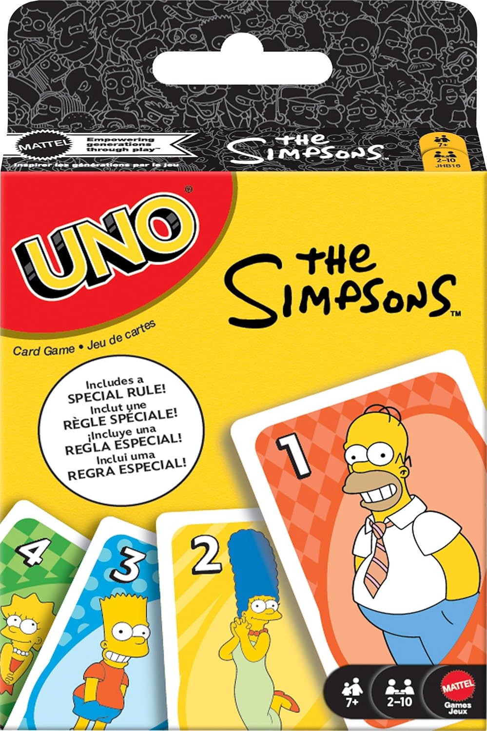 Mattel Games UNO The Simpsons Card Game for Kid, Adult & Family Nights, Parties, Travel & Camping, Toy Collectible Inspired by The Series