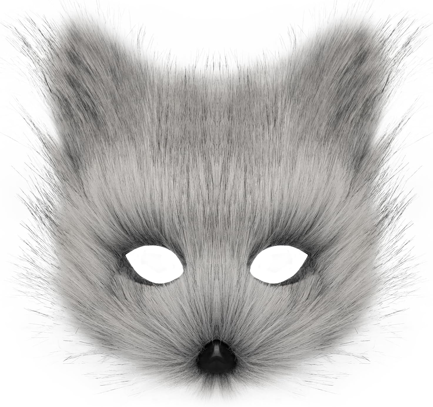 Animal Fox Wolf Mask Halloween Party Cosplay Costumes Props Plush Cat Half Face Masks Carnival Christmas Masquerade