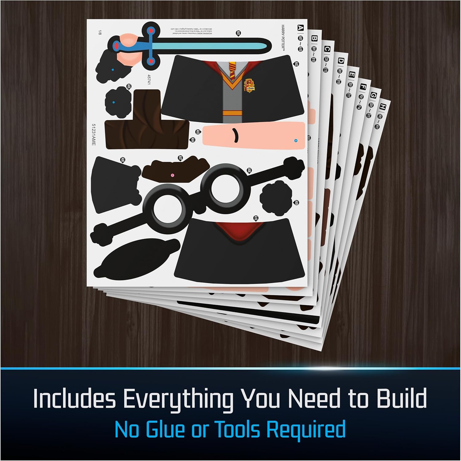 4D Build, Harry Potter Chibi with Sword 3D Model Kit, Harry Potter Collectibles & Desk Décor, Adult Puzzles, Building Toys, 3D Puzzles for Adults & Teens, 109 Pieces, for Ages 12 & Up