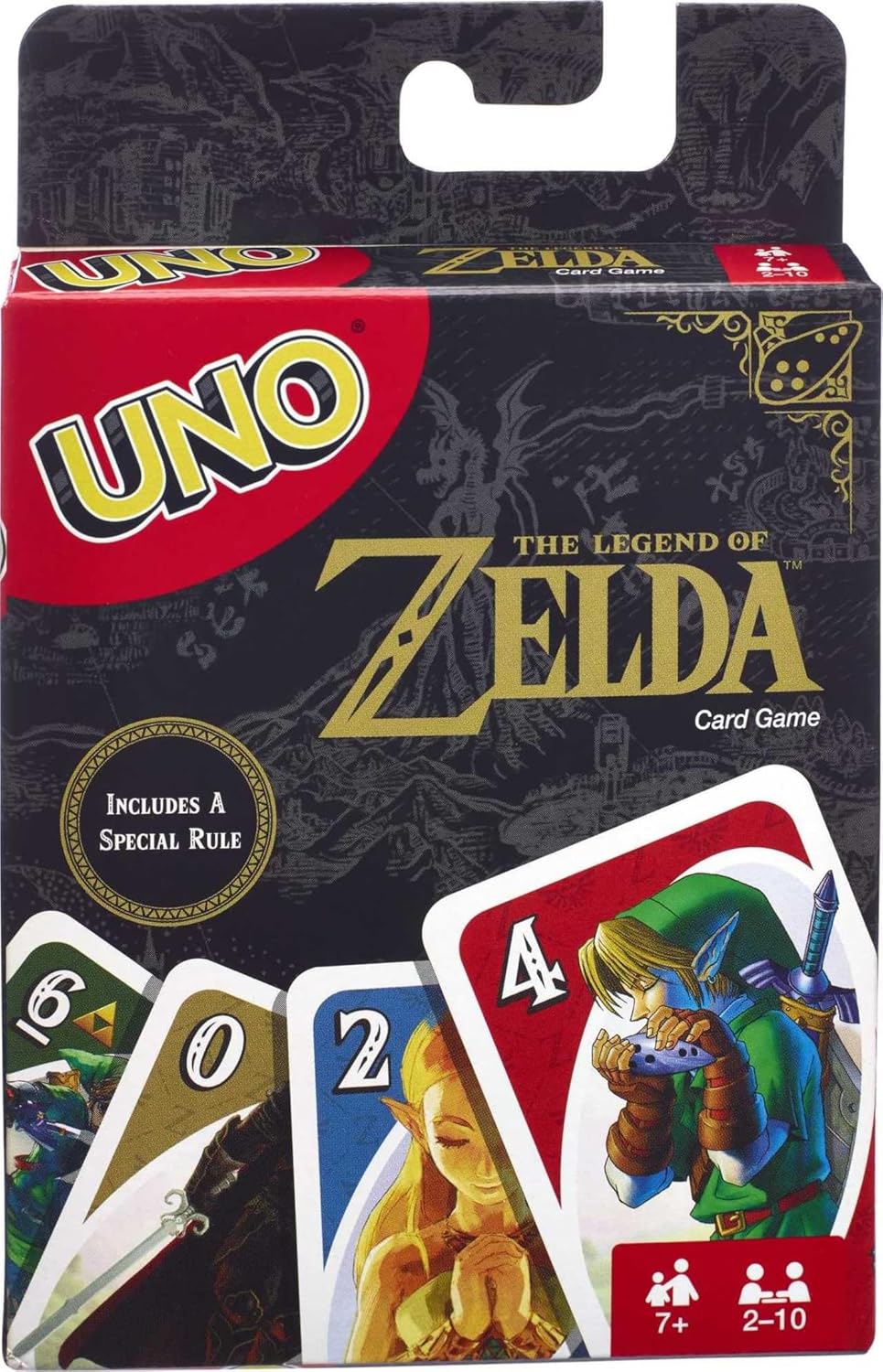 Mattel Games UNO The Legend of Zelda Card Game for Family Night with Themed Graphics & Special Rule