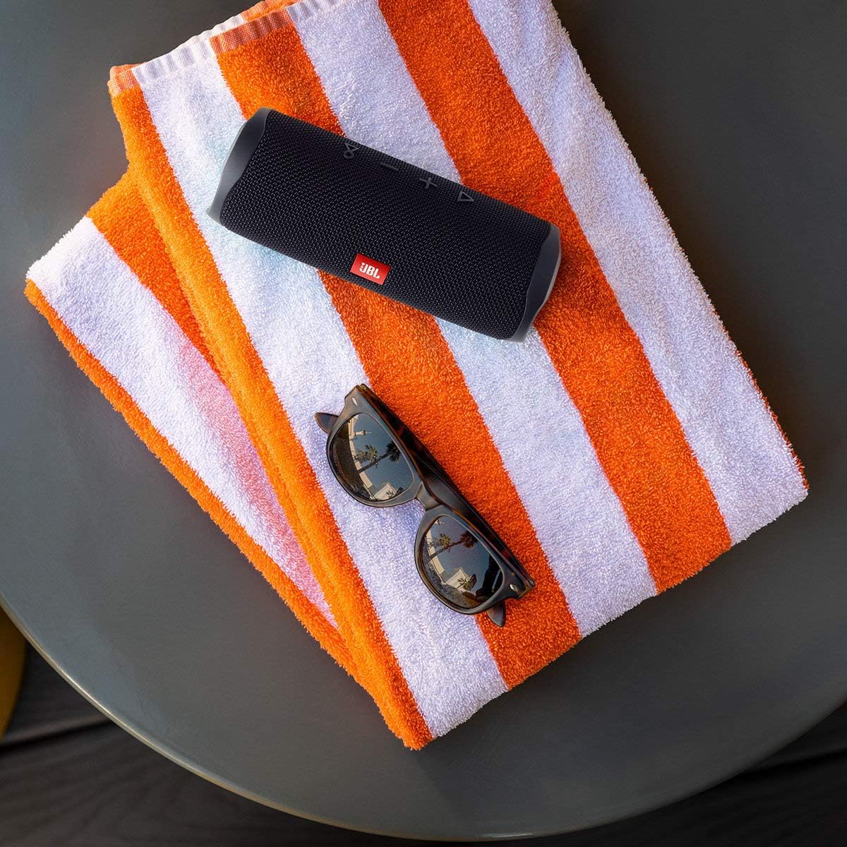 JBL Flip 5 Waterproof Portable Bluetooth Speaker - Black (Renewed)