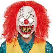 Monisorly Scary demon zombie creepy Red hair evil clown mask Halloween adult killer clown face mask.
