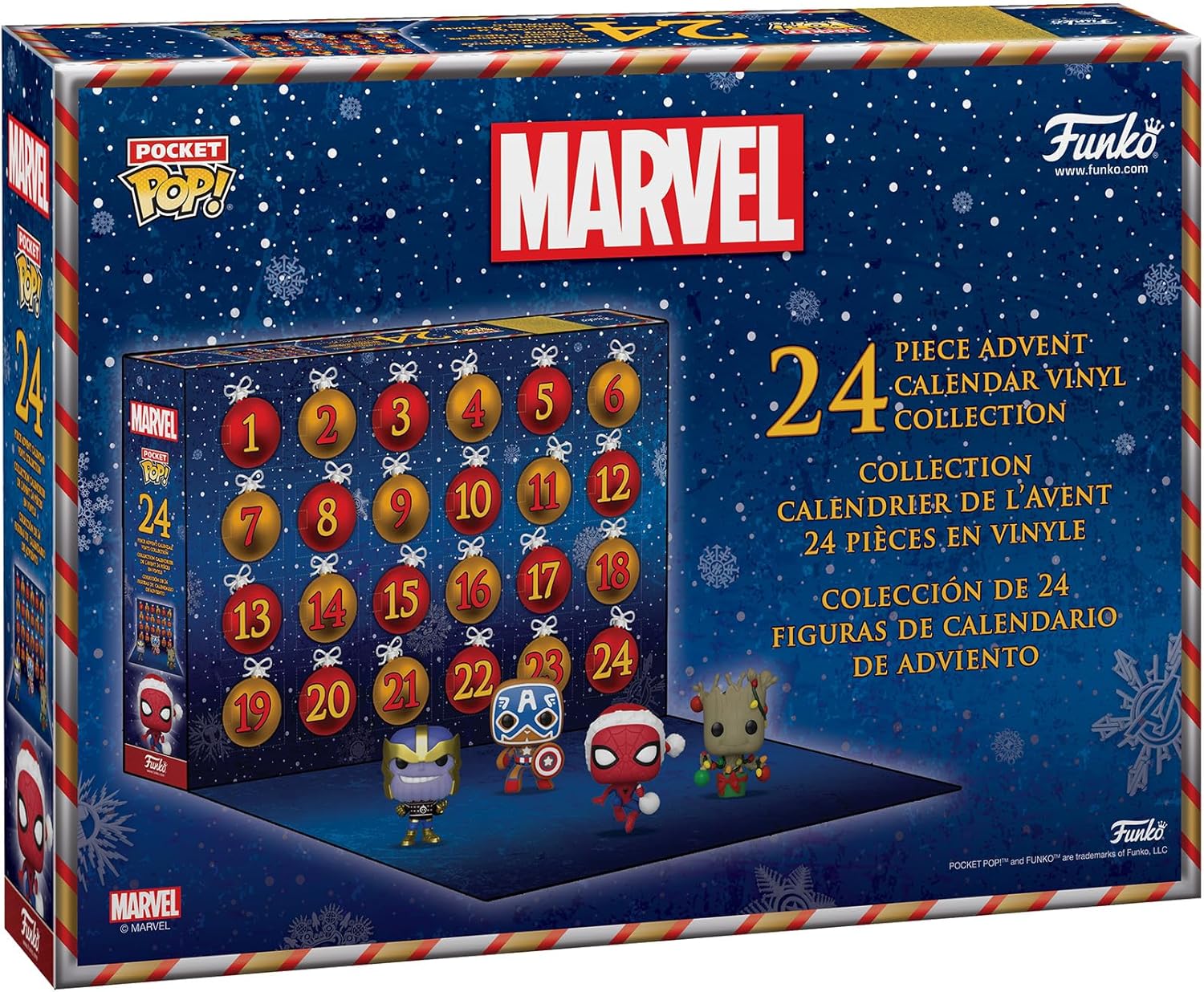 Funko Pop! Advent Calendar: Marvel - 24 Days of Surprises - Collectible Vinyl Mini Figures - Mystery Box - Gift Idea - Holiday Present for Girls, Boys & Kids - Christmas Countdown