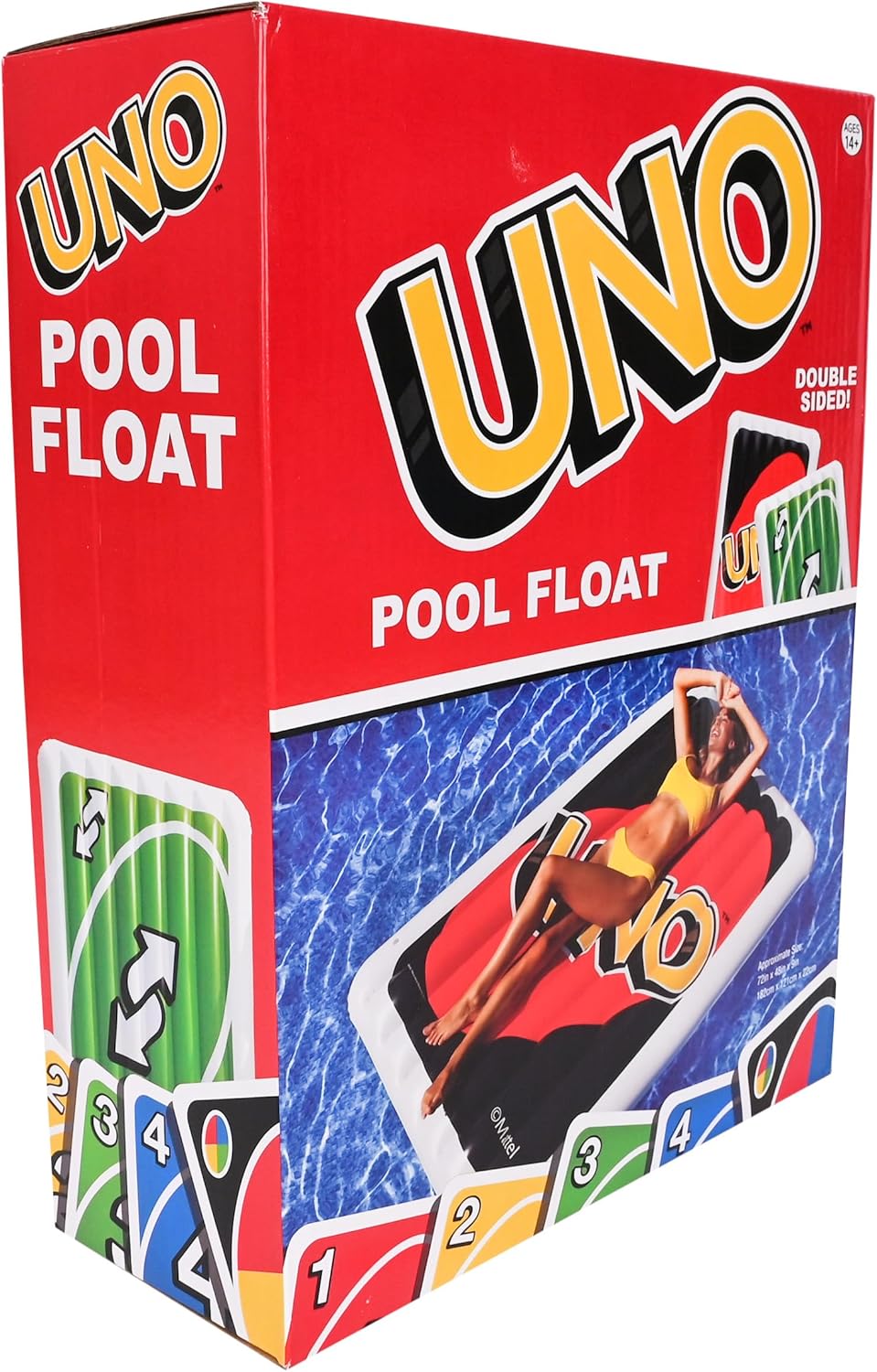 Uno™ Pool Float – Giant Inflatable Reverse Card, Floatie for Pool, Beach & Lake, Durable Vinyl Raft, 6 Feet Tall, Perfect for Lounging & Summer Fun