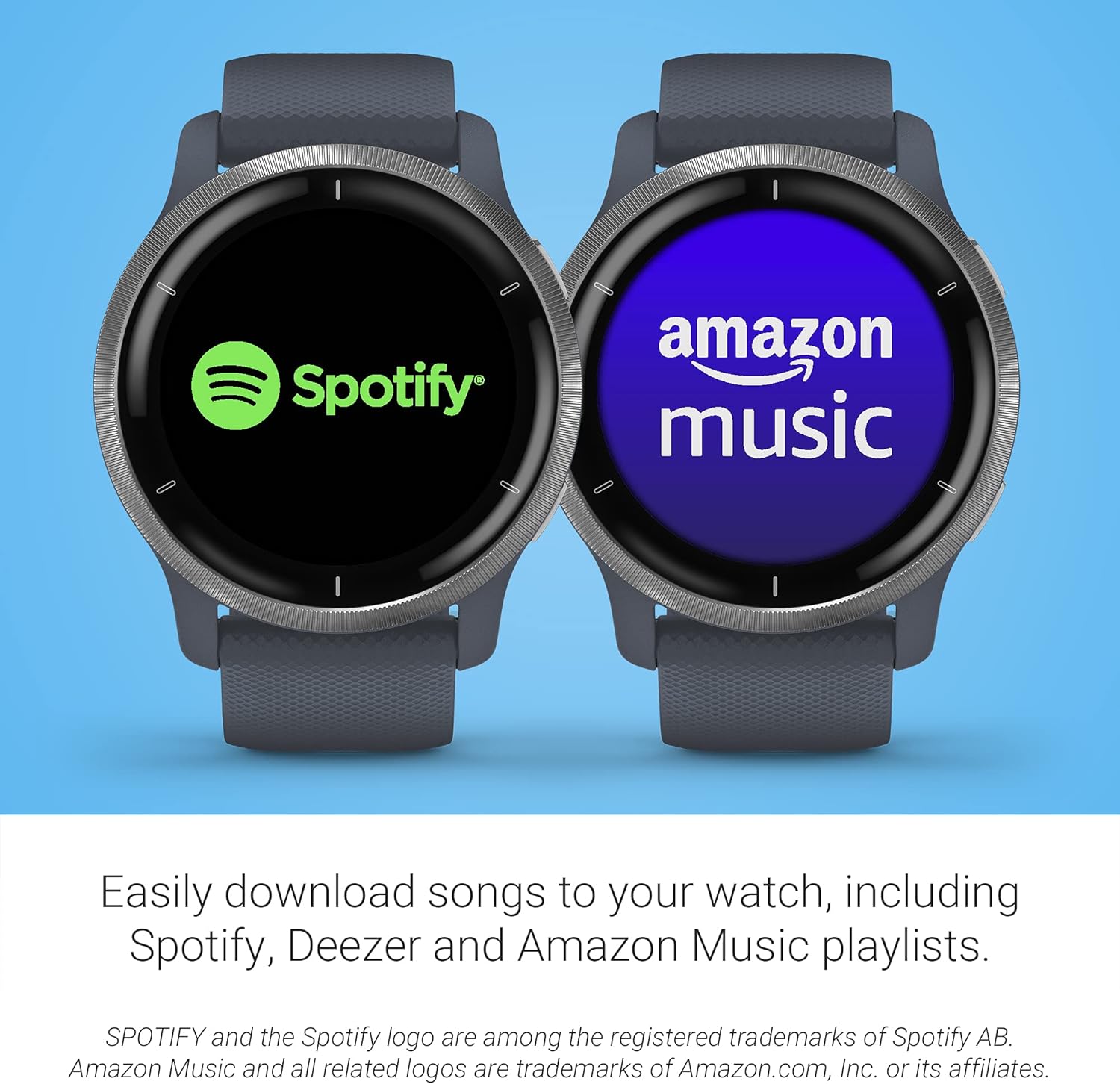 Garmin Venu 2 (Renewed), GPS Smartwatch with Advanced Health Monitoring and Fitness Features, Silver Bezel with GraniteBlue Case and Silicone Band