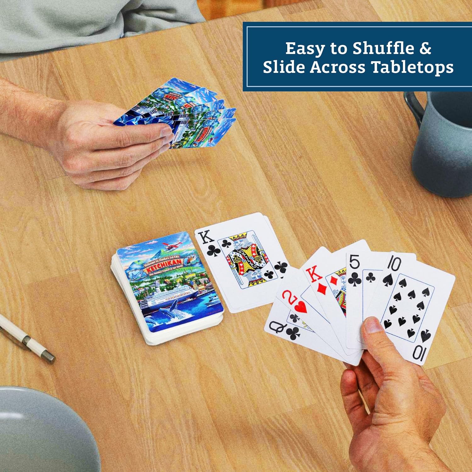 Boardwalk Puzzles Premium Featherlight Unique Playing Cards, Fun Themed Deck for Home and Travel | Ketchikan