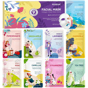 9 Pack Hydrating Face Masks Skincare, Bulk Sheet Face Mask for Dry Skin, Collagen Facial Masks and Spa Gifts for Women Skin Care, Christmas Gifts, Stocking Stuffers for Women