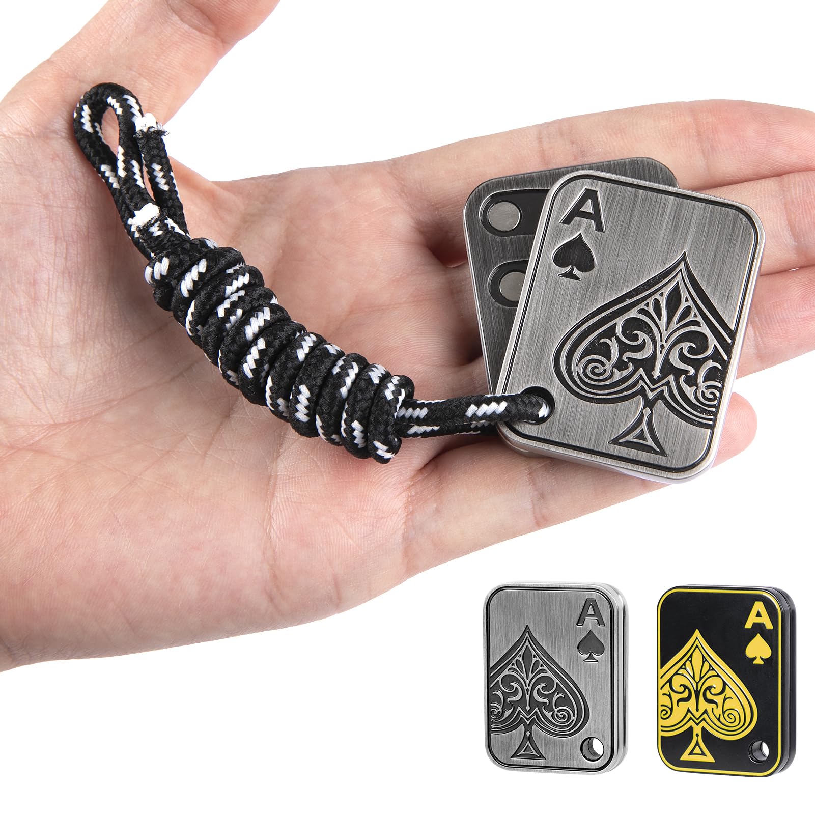 Fidget Toys Adults, Poker Card Fidget Toy, Metal Fidget Slider to Relieve Anxiety and Stress, Cool Desk Toys for Office, Magnet Fidget Toy for Men Adults ADHD