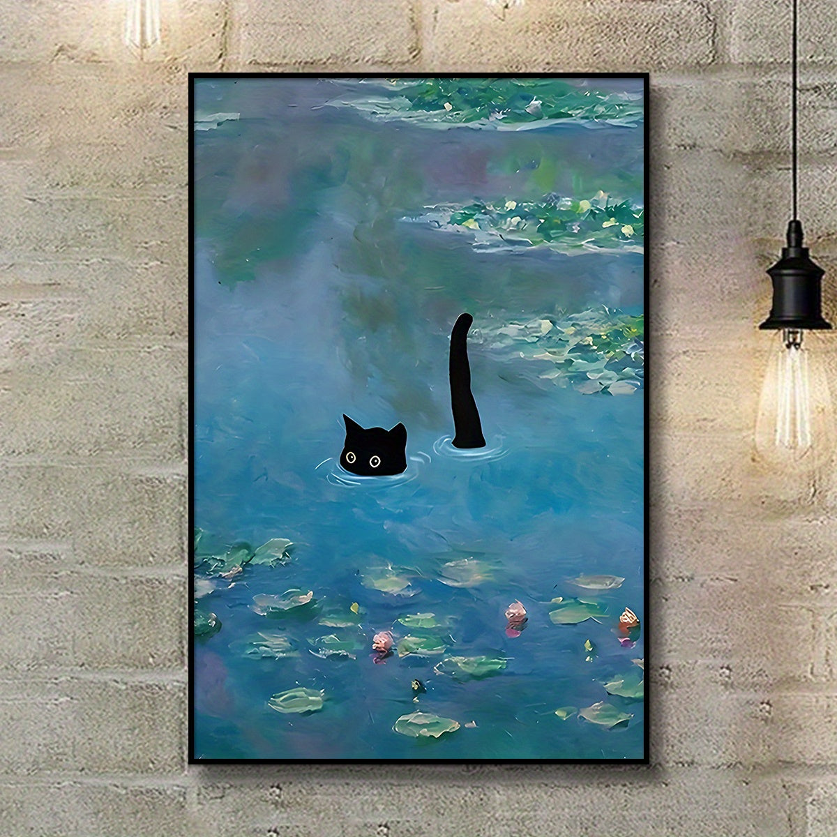 Póster “Gato en el agua”