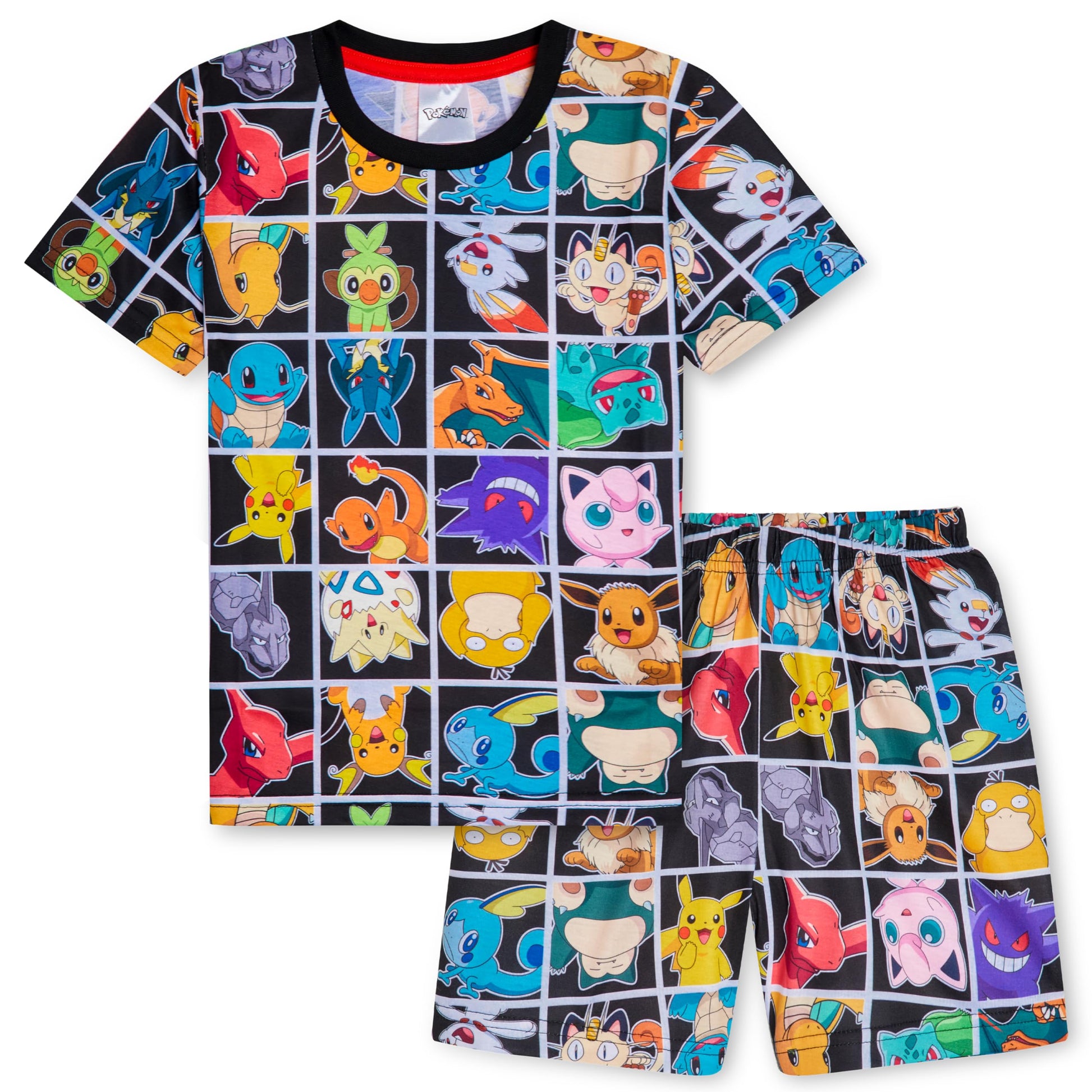 Pokemon Boys Pyjamas for Kids and Teenagers T-Shirt and Shorts Summer PJs Gifts for Boys