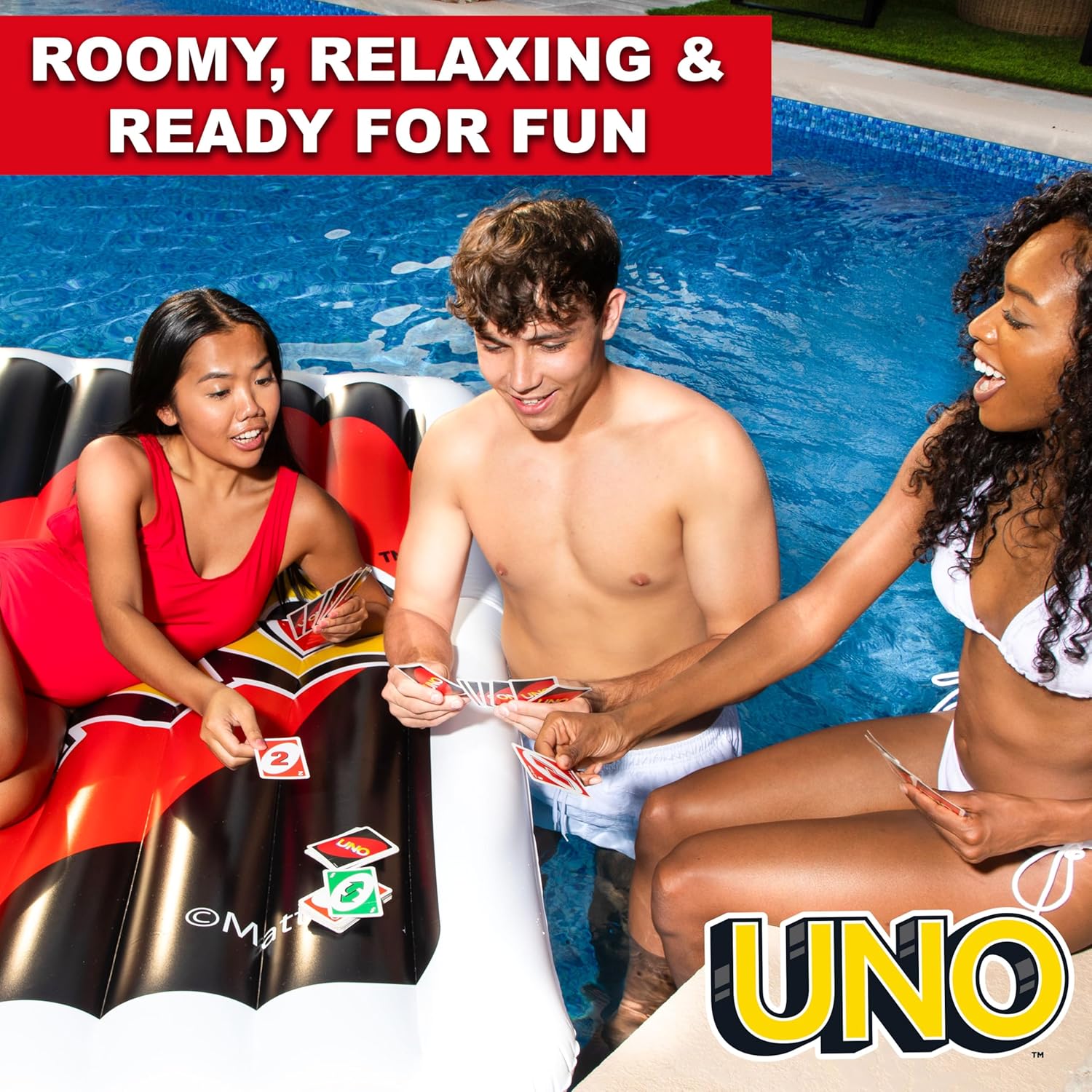 Uno™ Pool Float – Giant Inflatable Reverse Card, Floatie for Pool, Beach & Lake, Durable Vinyl Raft, 6 Feet Tall, Perfect for Lounging & Summer Fun