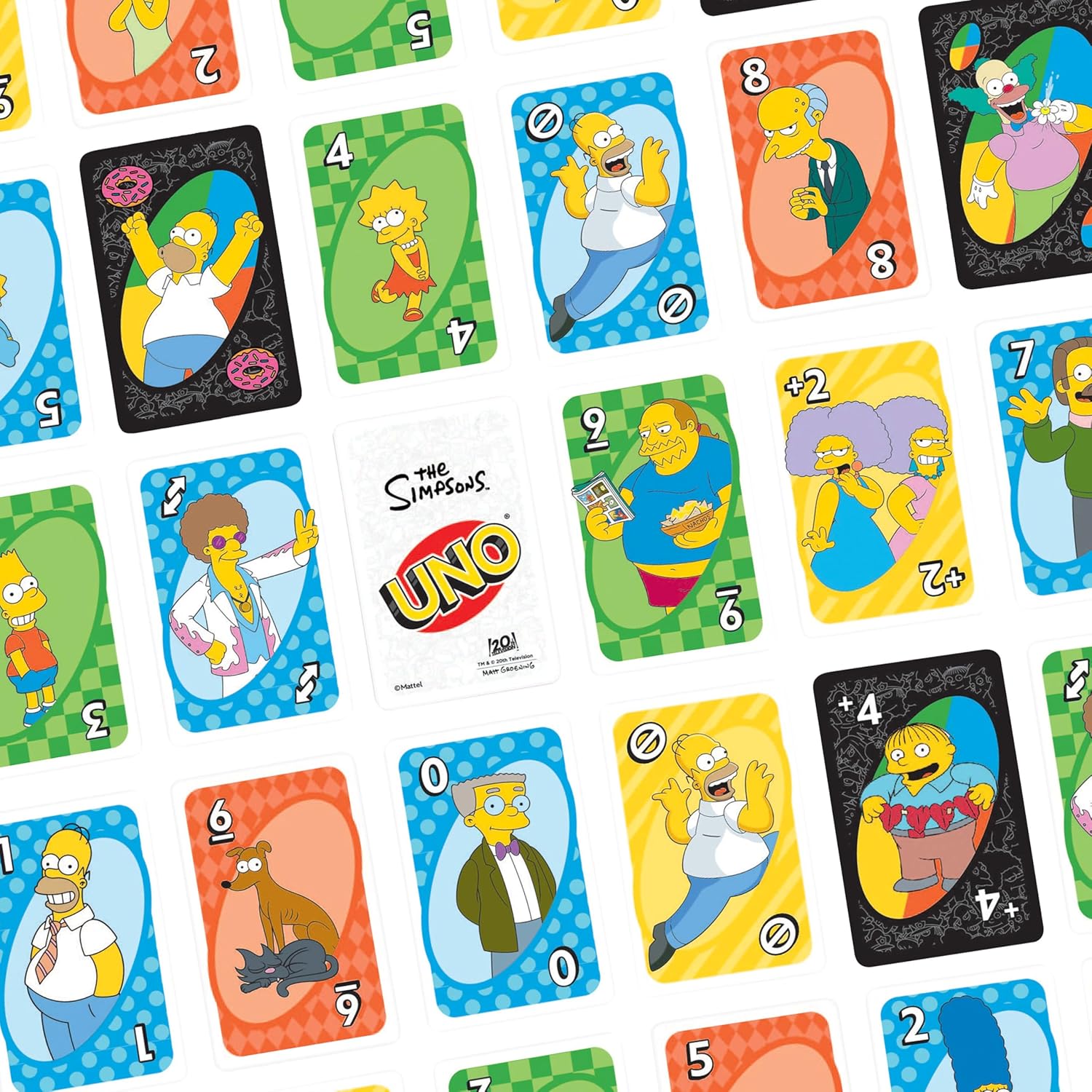 Mattel Games UNO The Simpsons Card Game for Kid, Adult & Family Nights, Parties, Travel & Camping, Toy Collectible Inspired by The Series