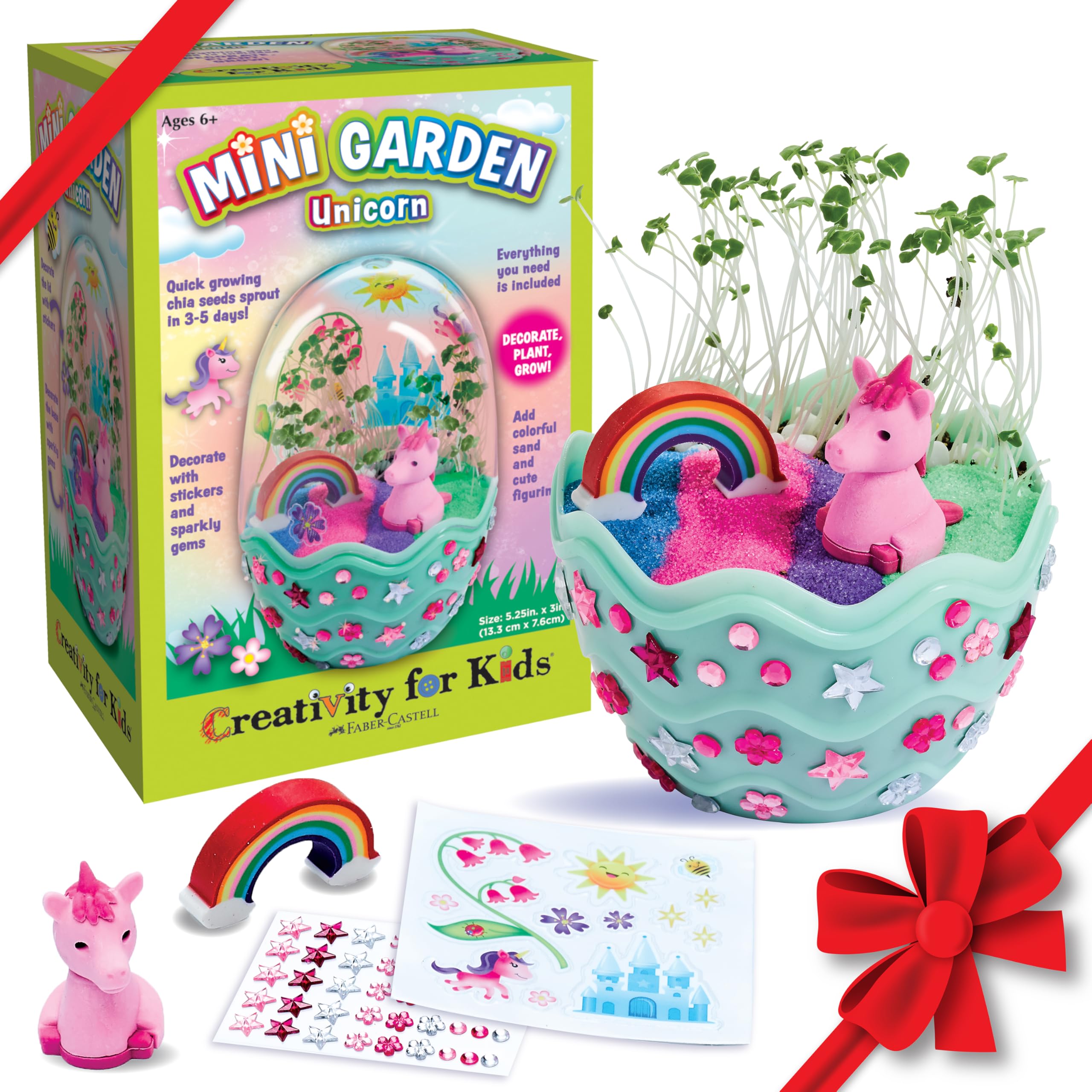 Creativity for Kids Mini Garden: Mermaid Terrarium Kit - Mermaid Gifts for Girls, Crafts and Toys, Holiday Stocking Stuffers for Kids (Ages 6+)