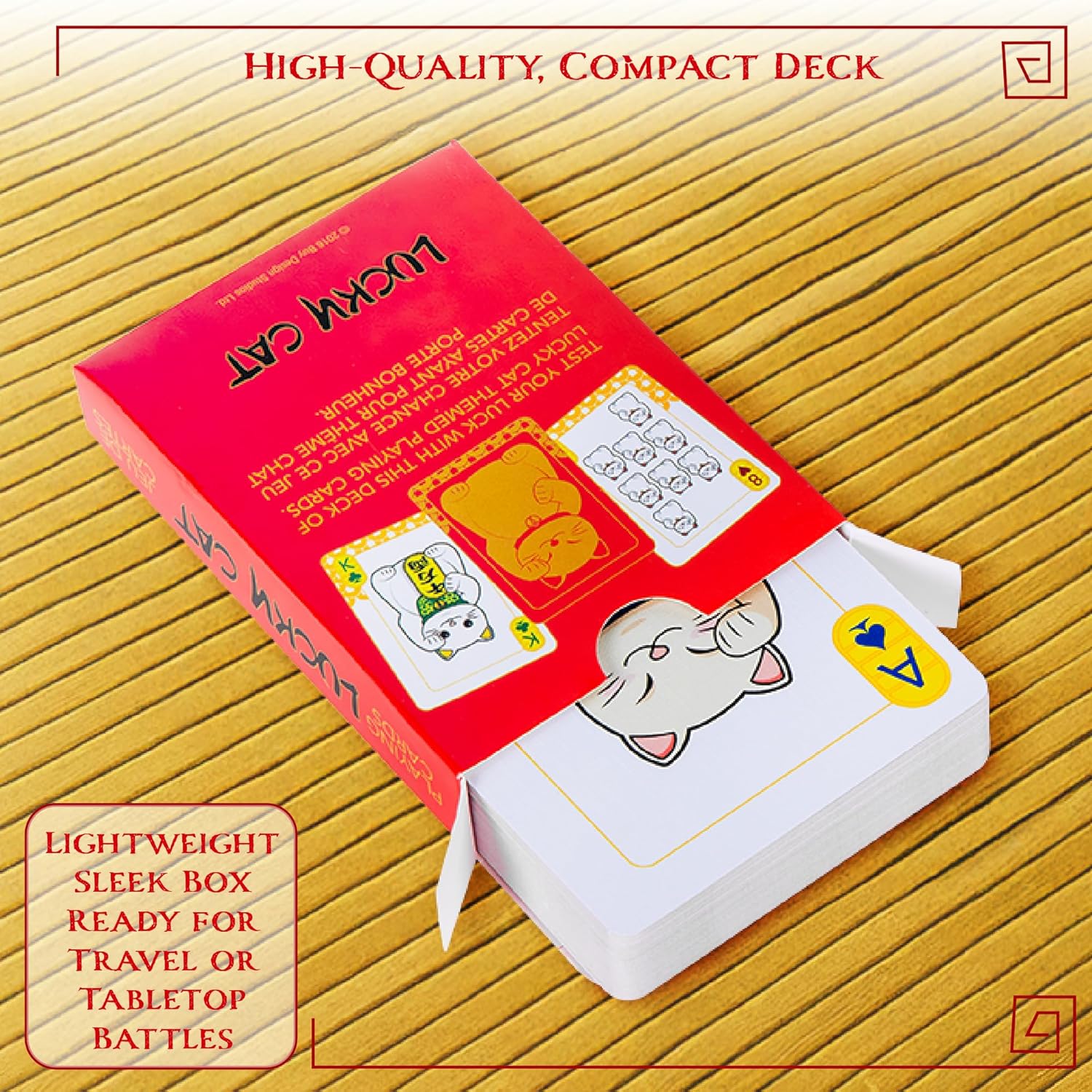 Aquarius Lucky Cat Themed Playing Cards - Deck of Cards for Cat Lovers - Unique Card Designs, Great for Gifts & Game Night