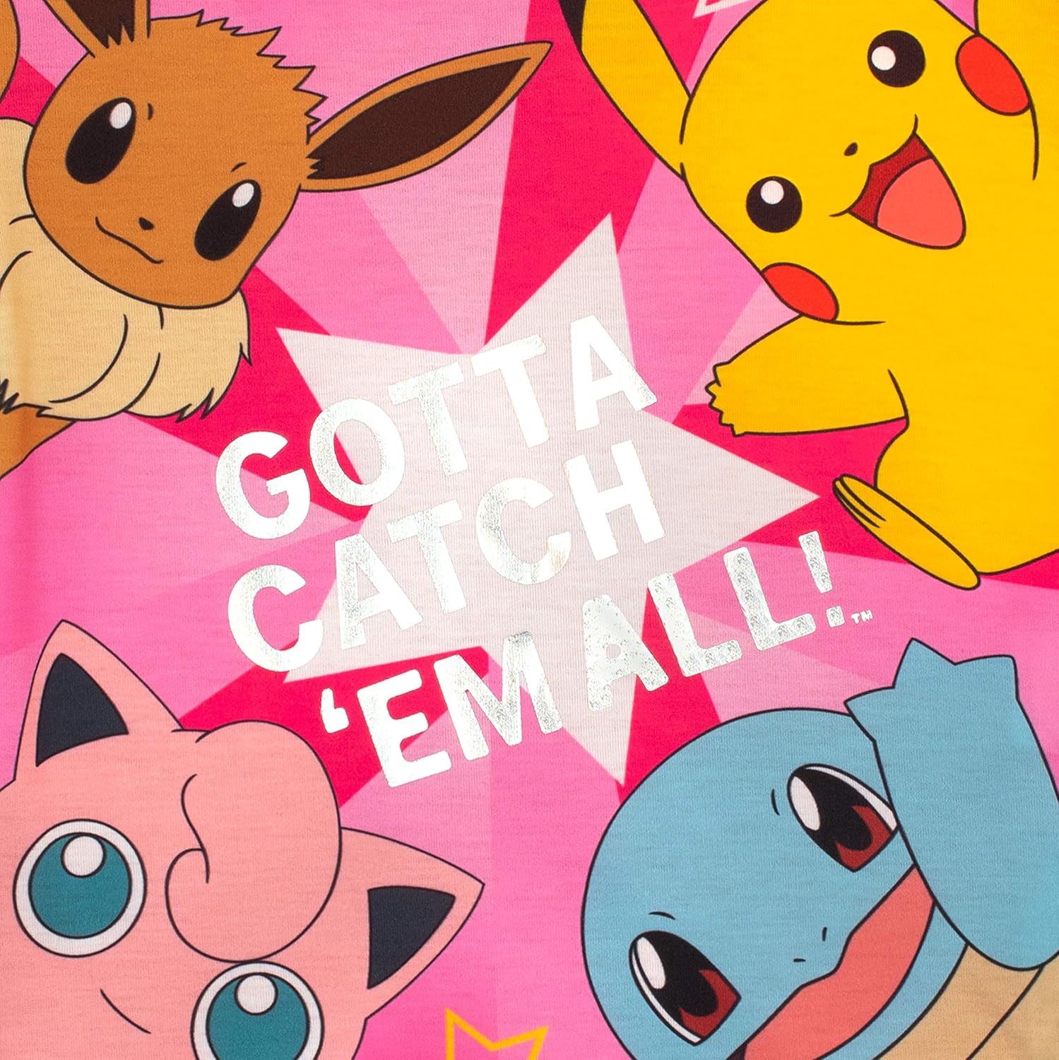 Pokemon Pajamas | Pikachu Pajamas | Eevee Girls Pajama Set | Short Sleeve PJs Set | Sizes 6 To 14