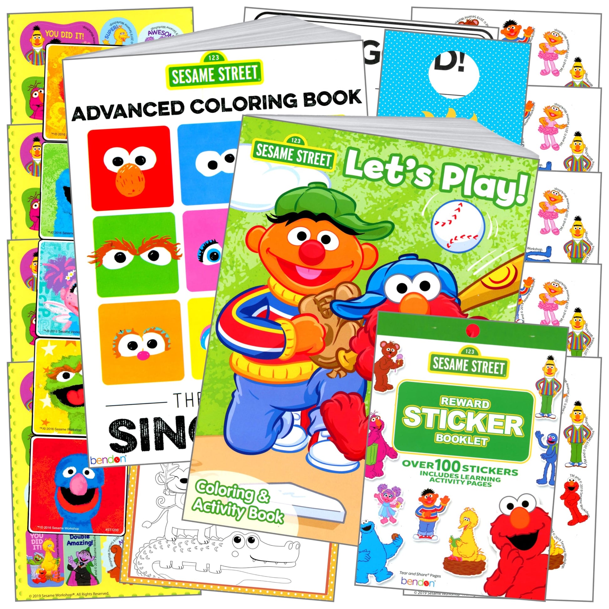 Bendon Pokemon Stickers Activity Set with Pokemon Coloring Book with Stickers, Reward Sticker Set, Craft Door Hanger