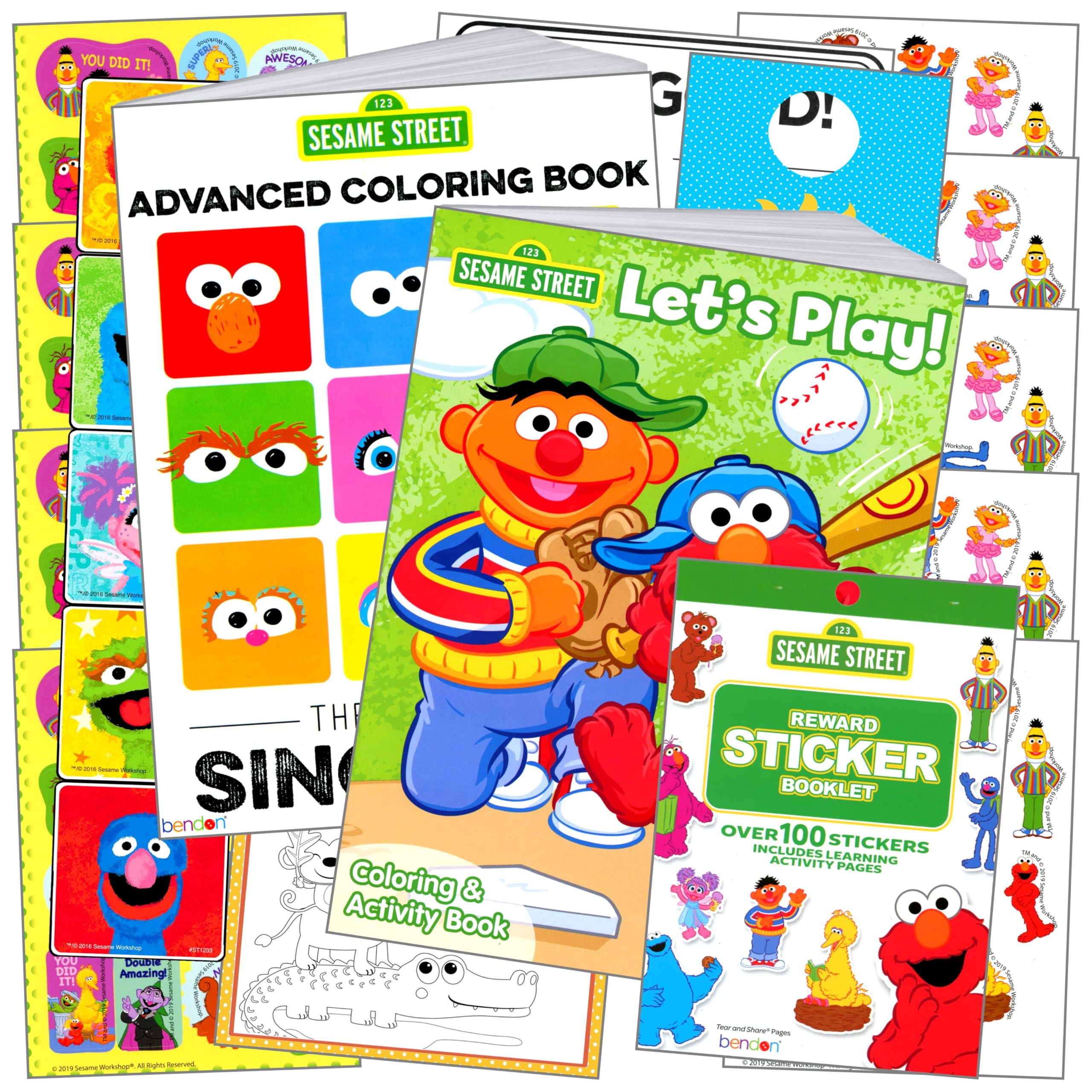 Bendon Pokemon Stickers Activity Set with Pokemon Coloring Book with Stickers, Reward Sticker Set, Craft Door Hanger