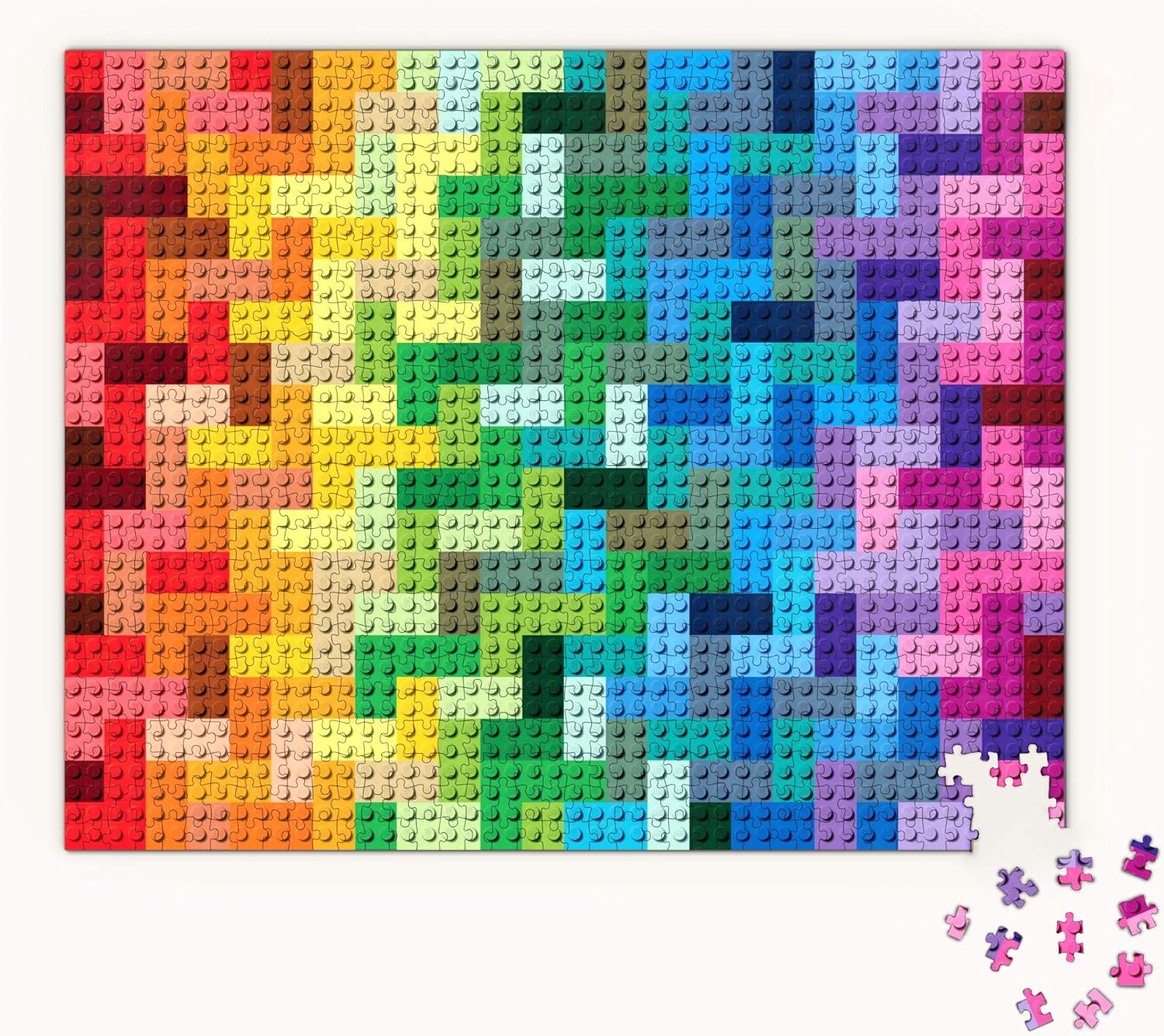 LEGO Rainbow Bricks 1000 Piece Jigsaw Puzzle