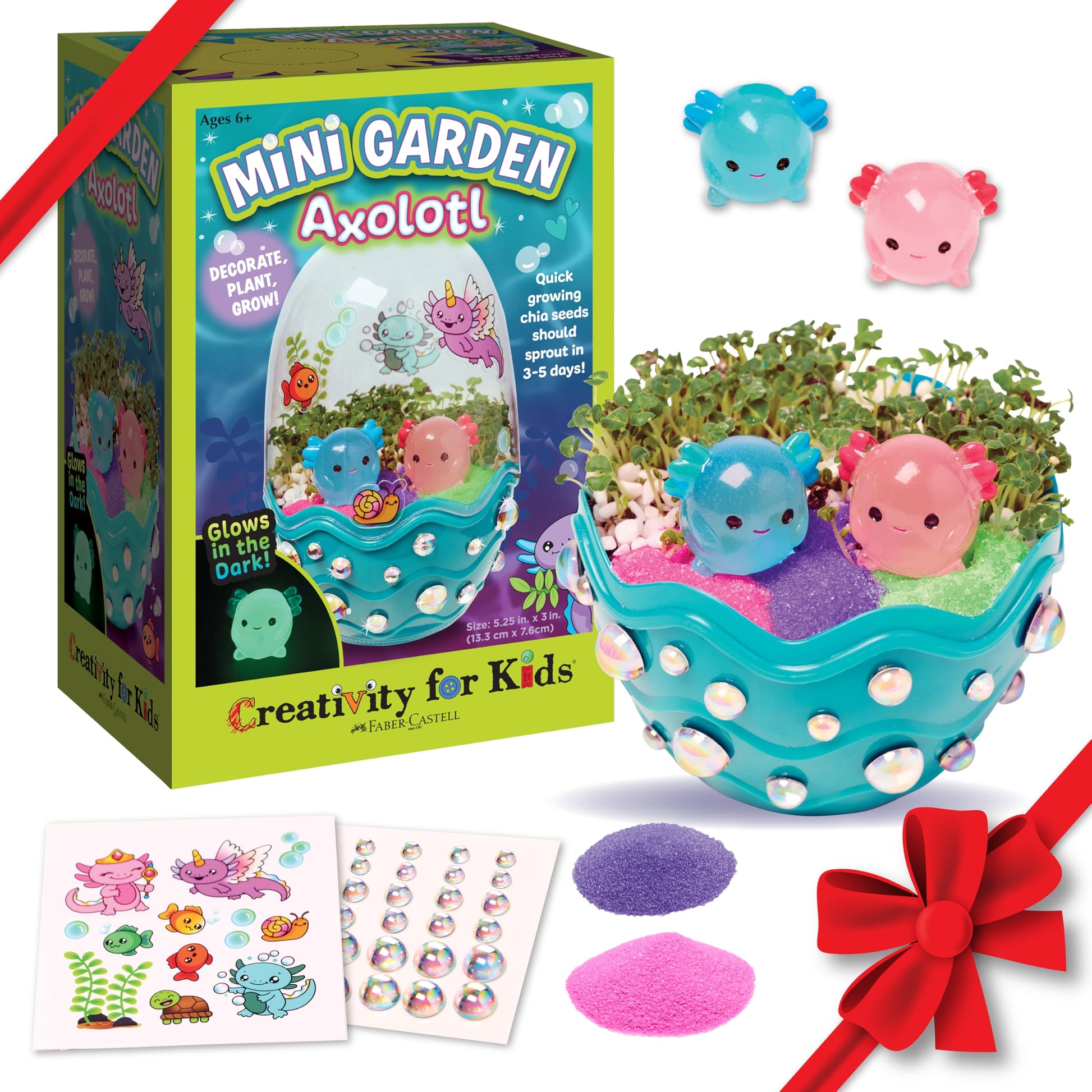 Creativity for Kids Mini Garden: Mermaid Terrarium Kit - Mermaid Gifts for Girls, Crafts and Toys, Holiday Stocking Stuffers for Kids (Ages 6+)