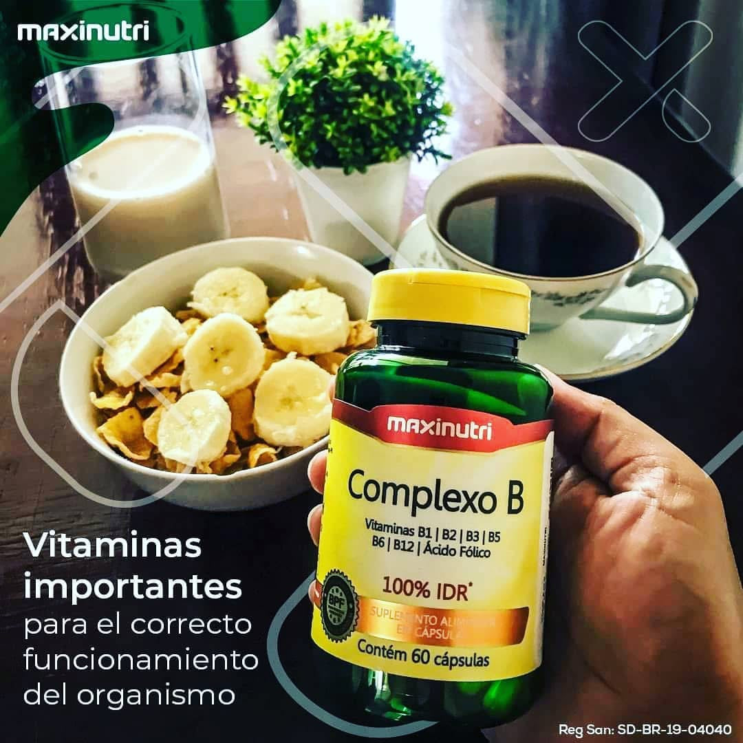 Complejo B - vitaminas B1, B2, B3, B5, B6, B12 y ácido fólico