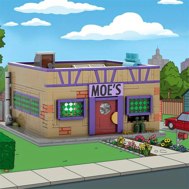 Kit de Construcción - Los Simpsons - La taberna de moe -  840 Piezas -